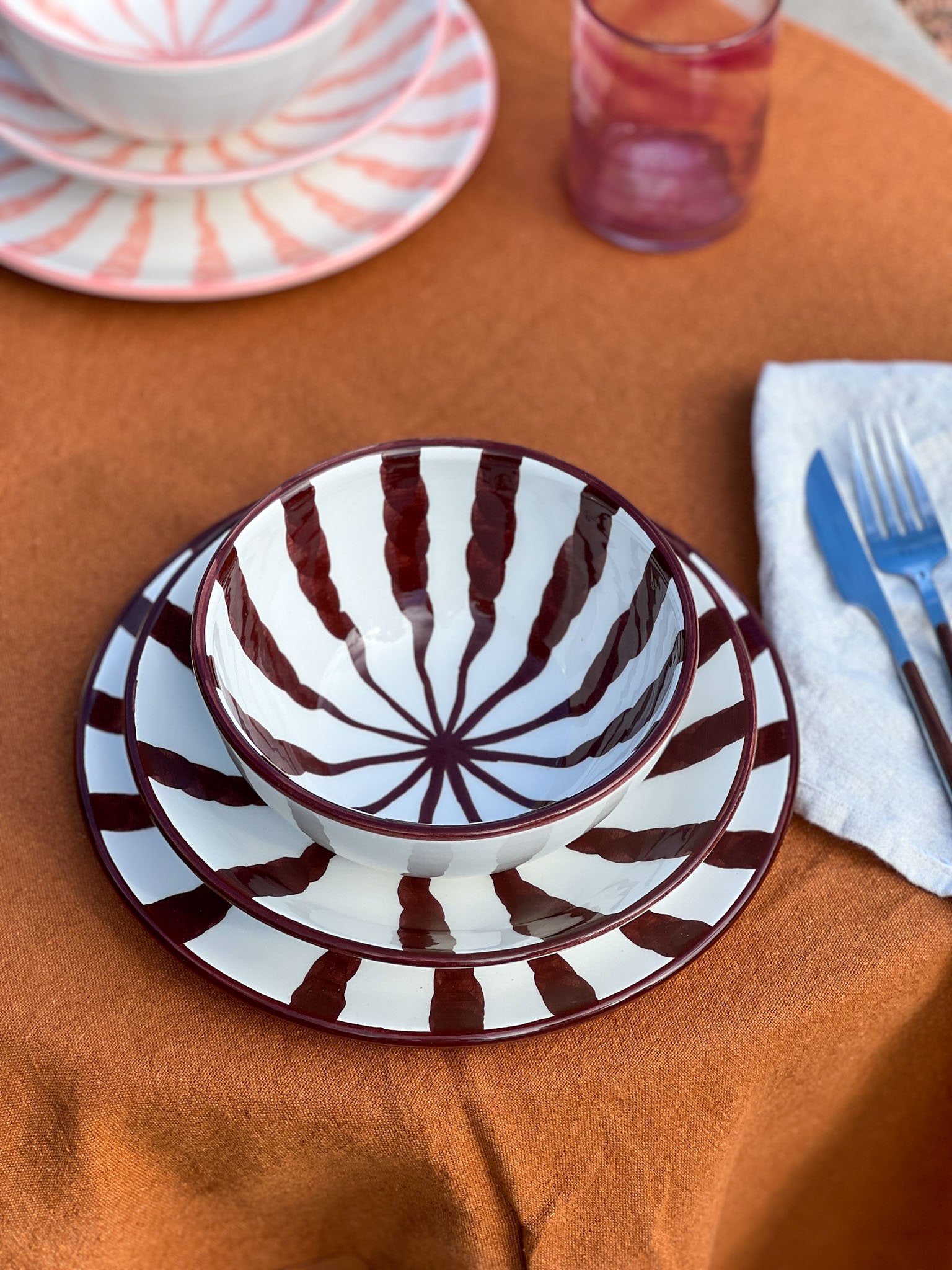 Wave Dinner Set - Espresso - 3 Piece