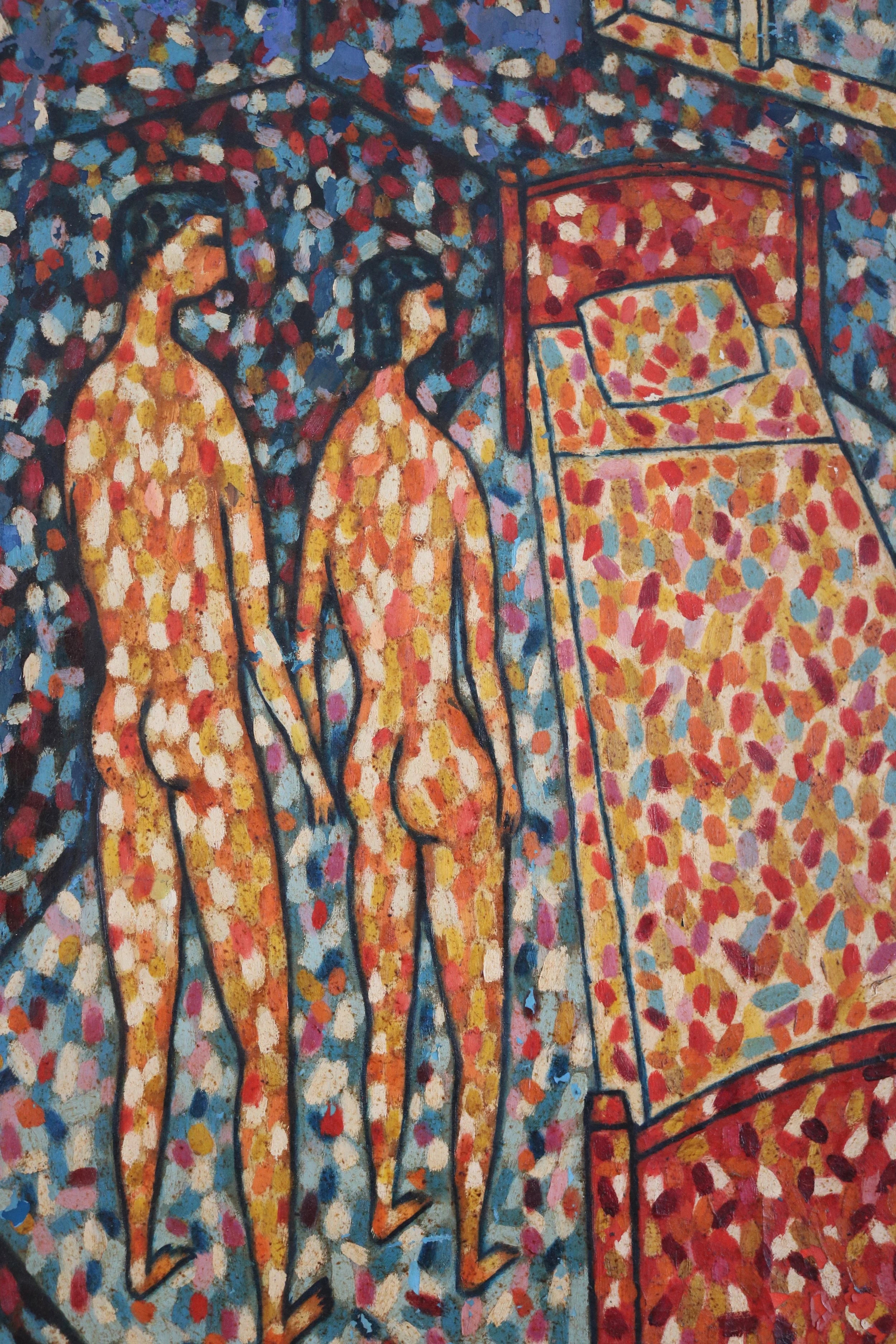 Mid century oil painting