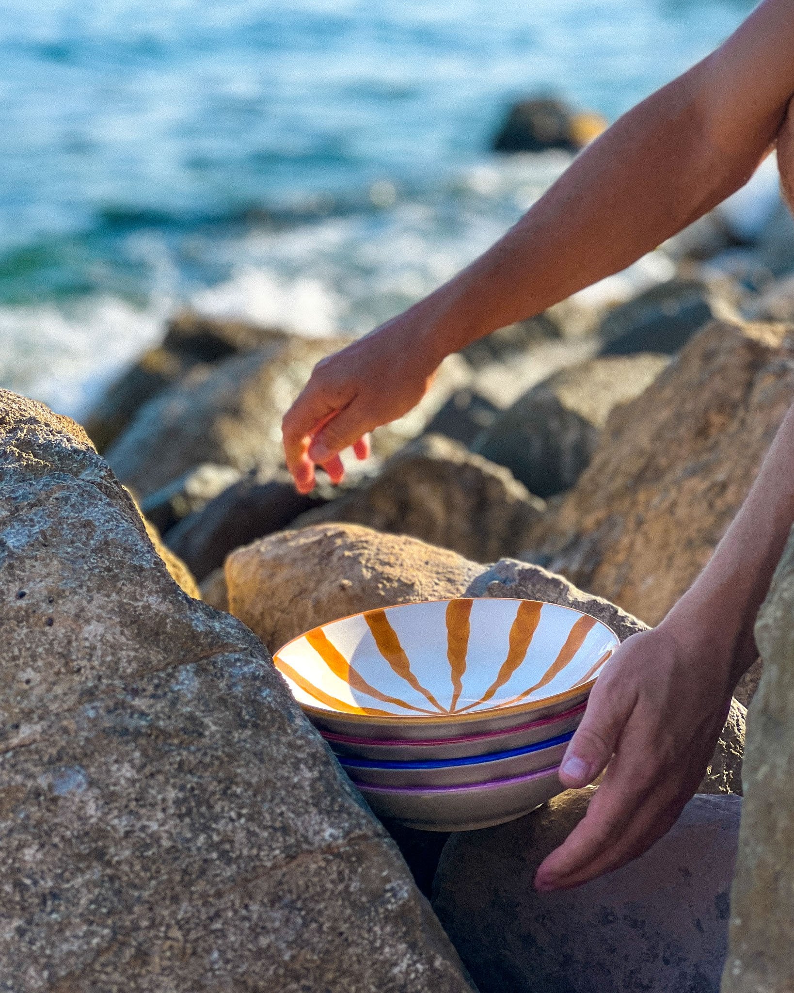 Wave Pasta Bowl - Set Of 4 - Choose Your Colour