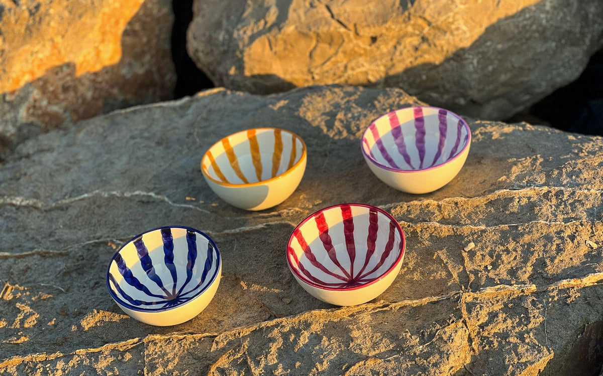 Wave Breakfast Bowls, Set Of Four