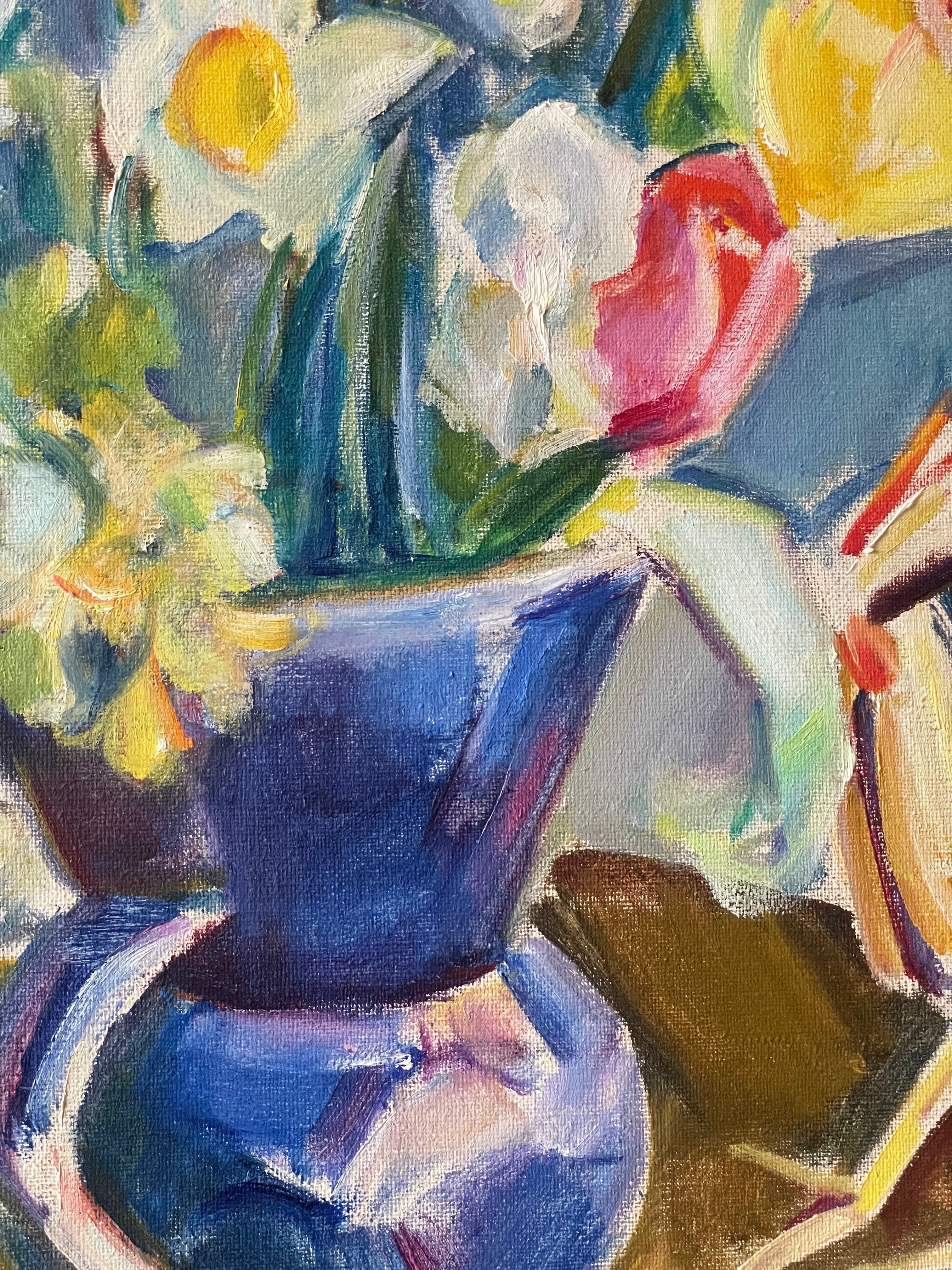 Spring Floral with Chick Oil Painting