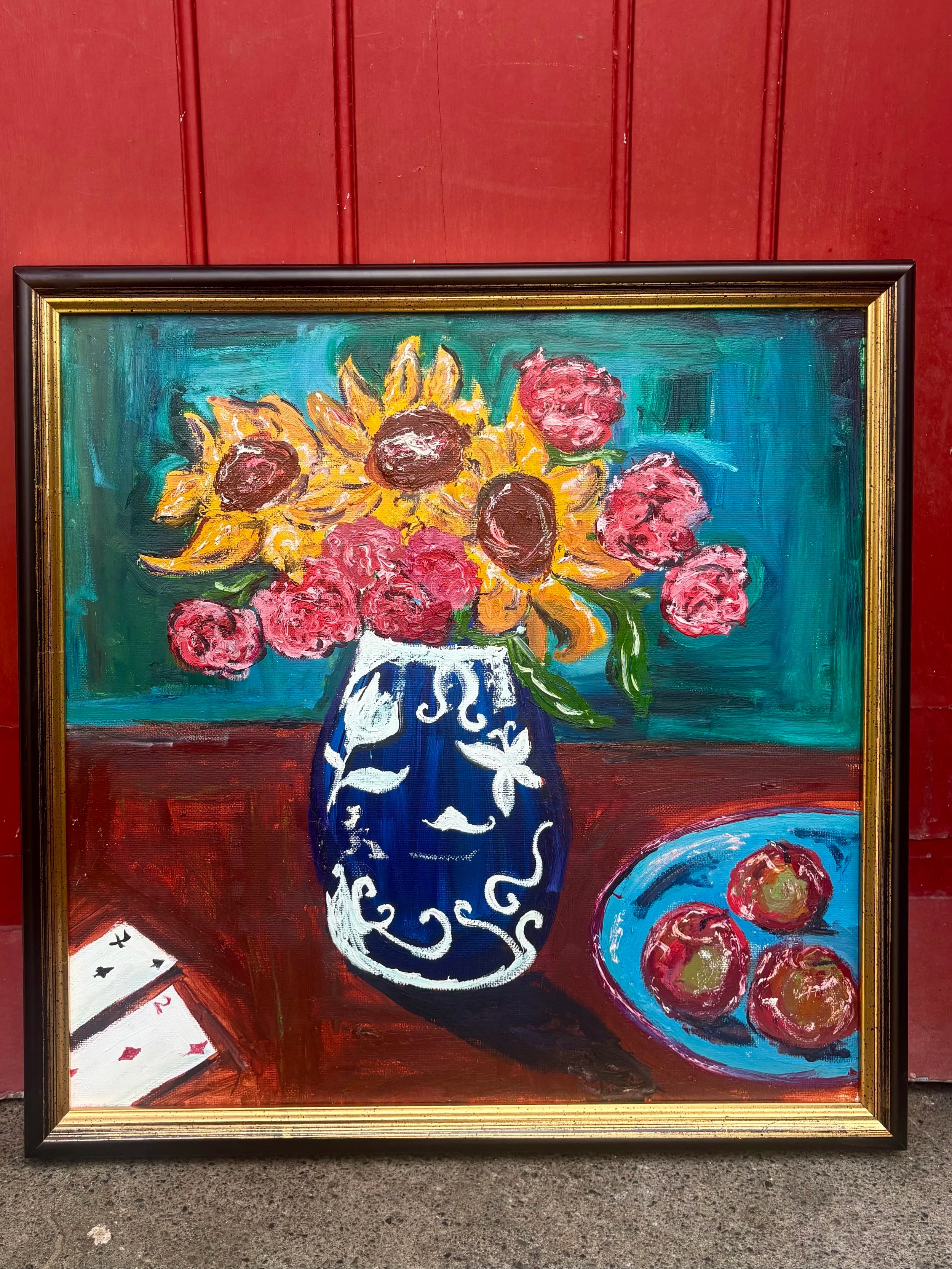 Sunflowers and solitaire