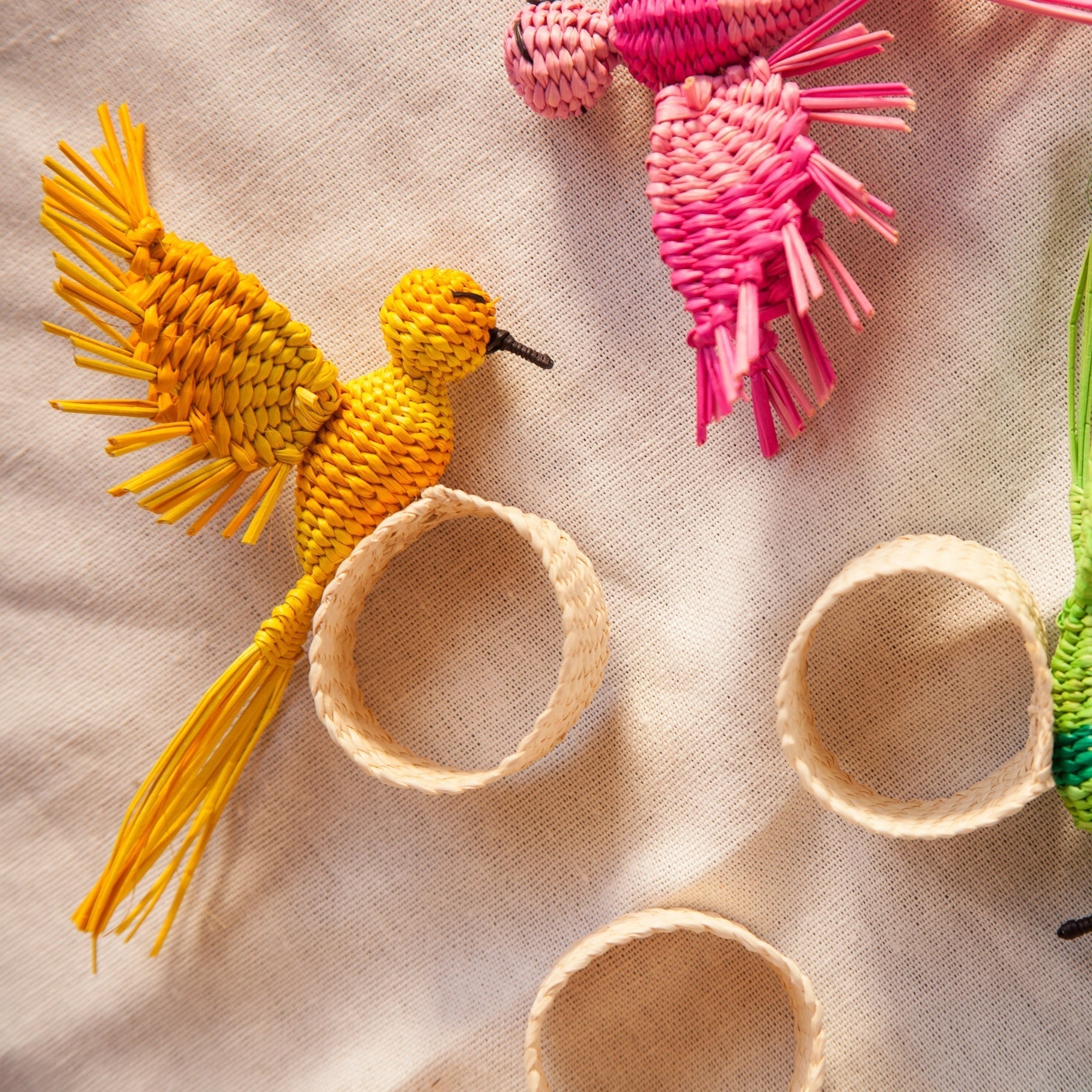 Palmito Multi-Coloured Hummingbird Napkin Rings (Set of 4)