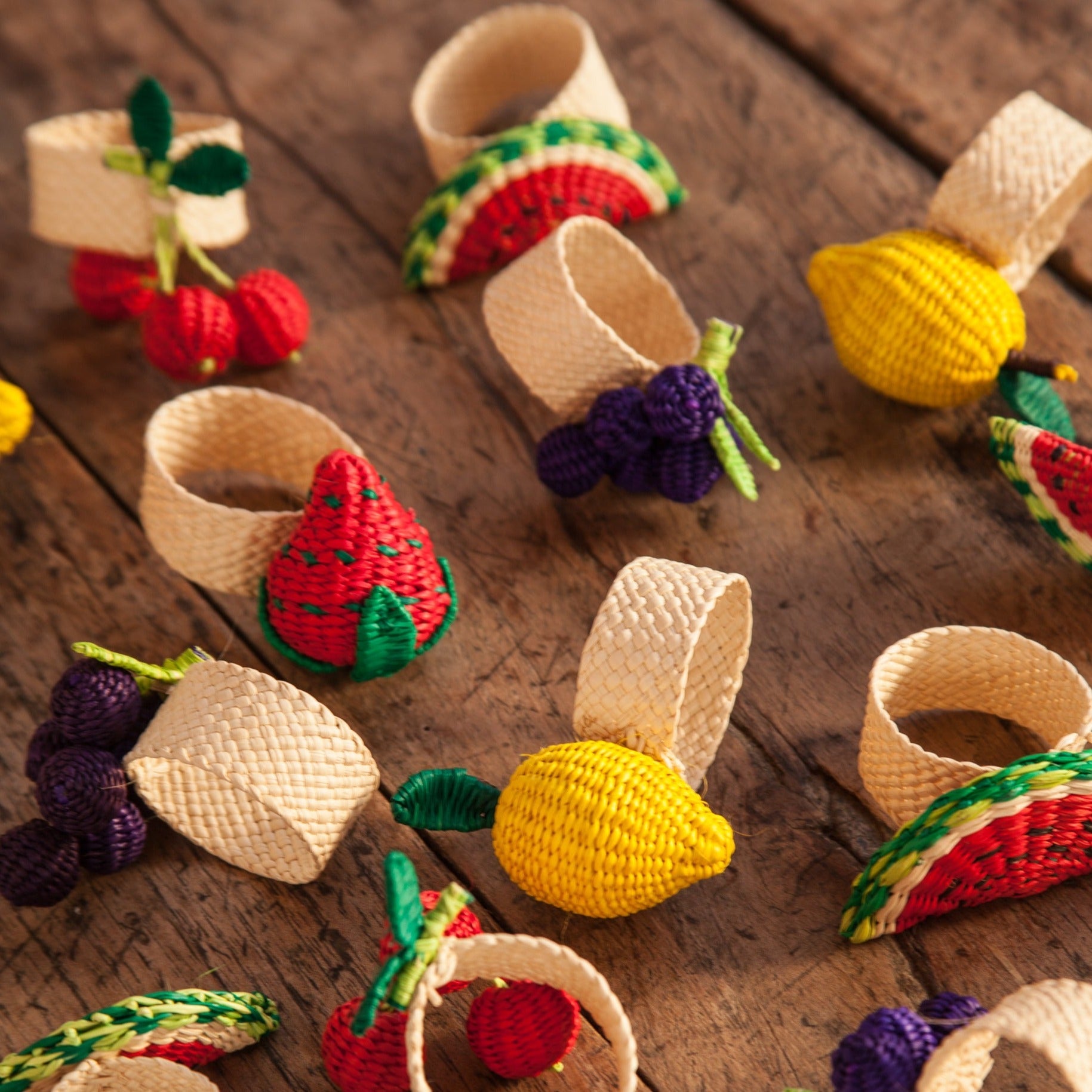 Palmito Watermelon Napkin Rings (Set of 4)