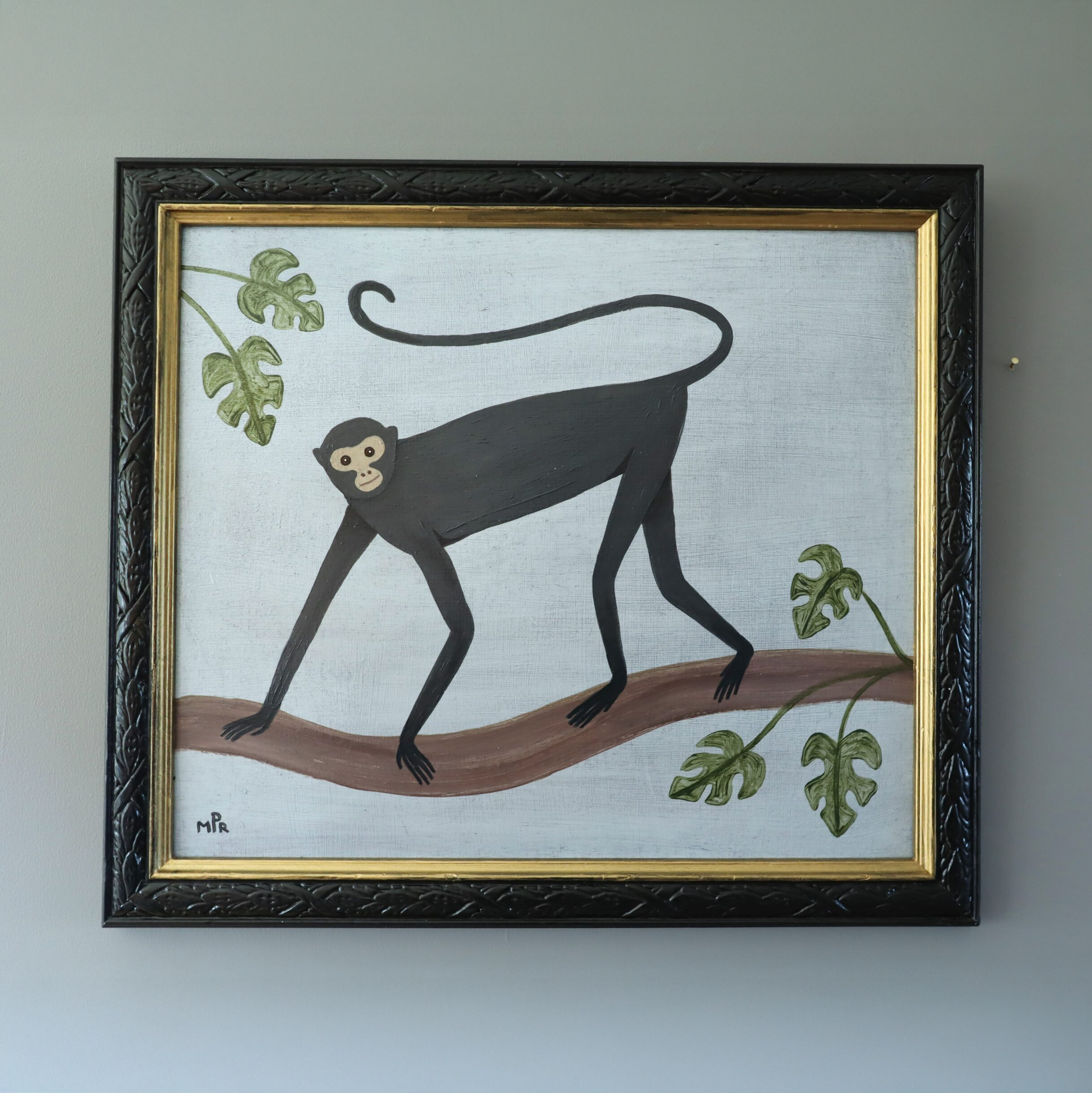 Spider Monkey Oil Painting