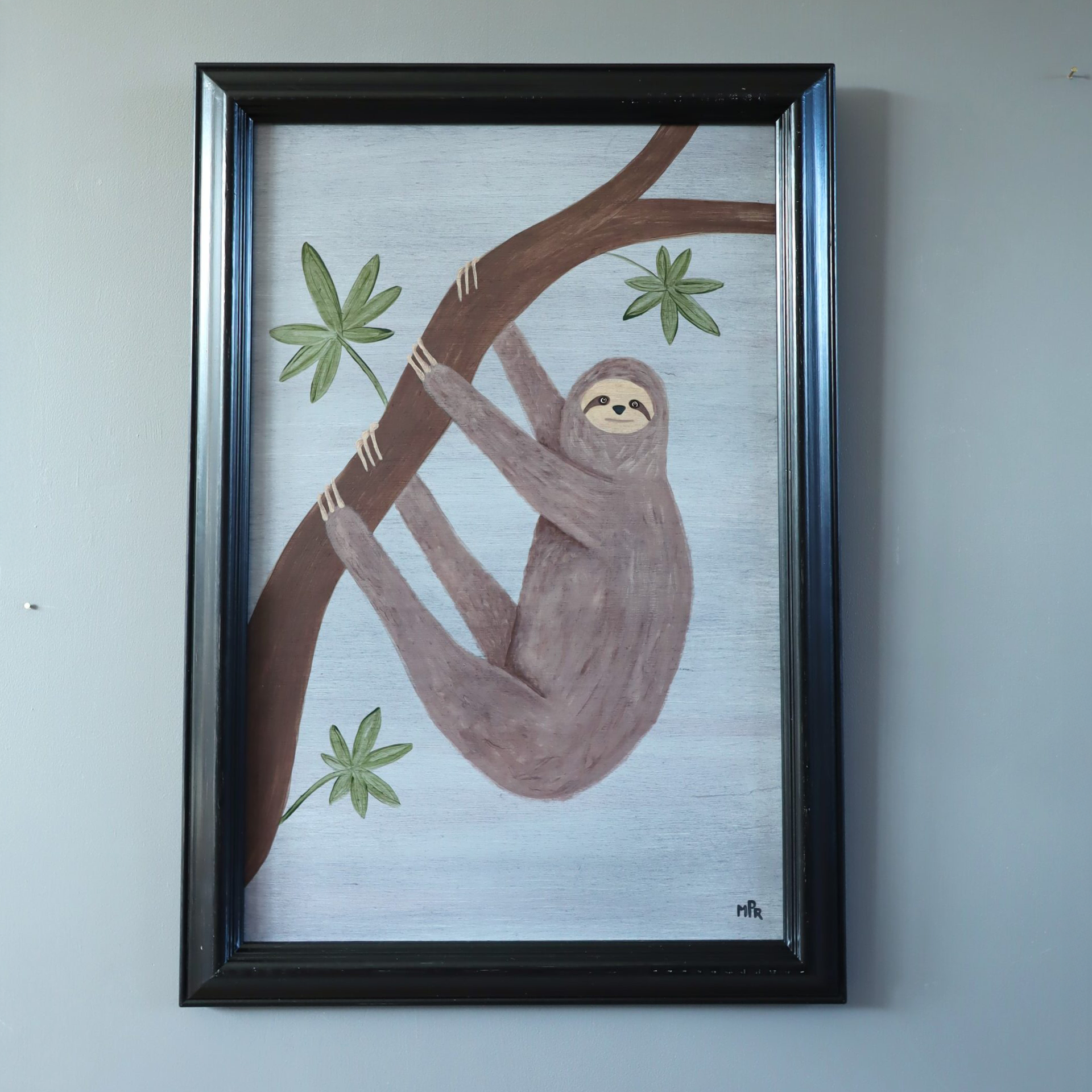 Sloth Oil Painting