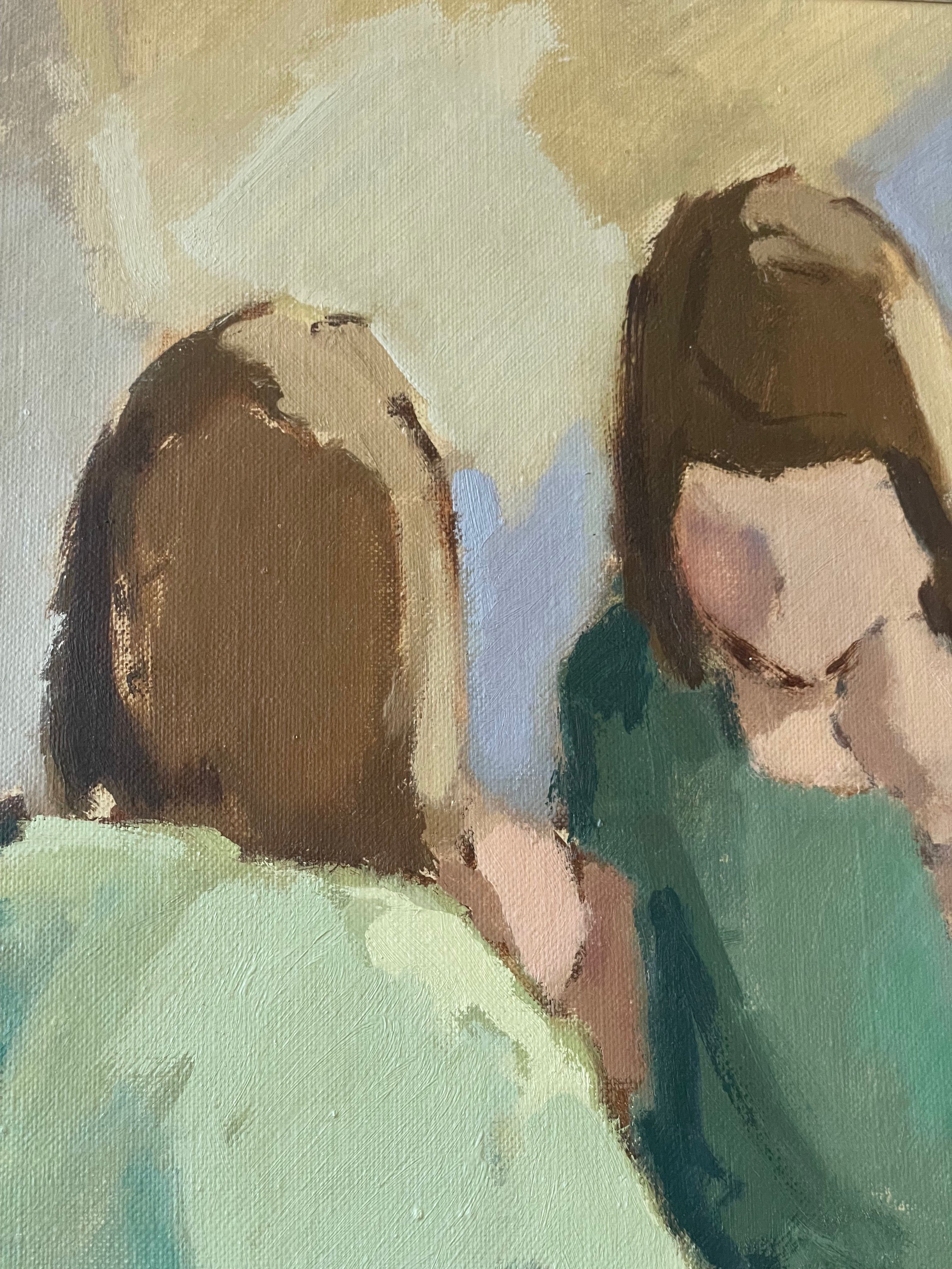 In the Bathroom Mirror Oil Painting