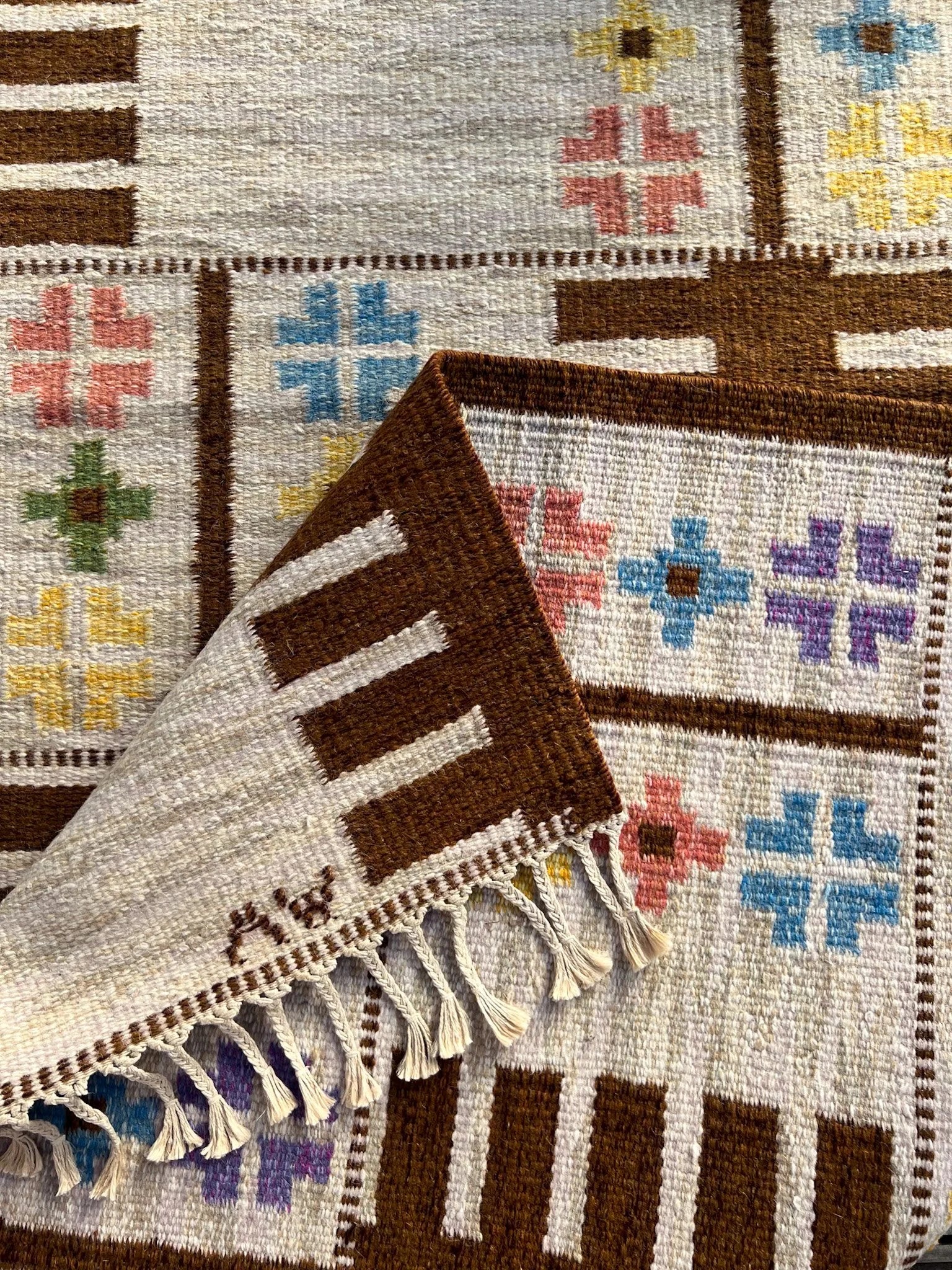 1960's Swedish flatweave by Alice Wallebäck