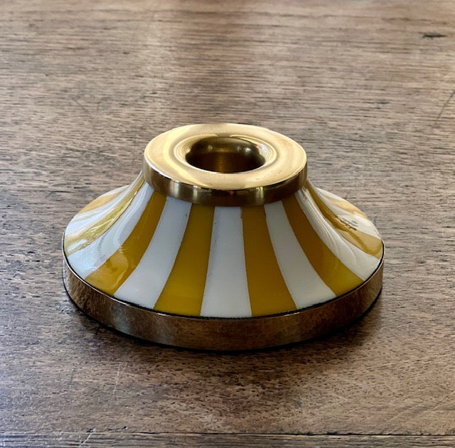 Circus Candleholder |  Yellow | Striped