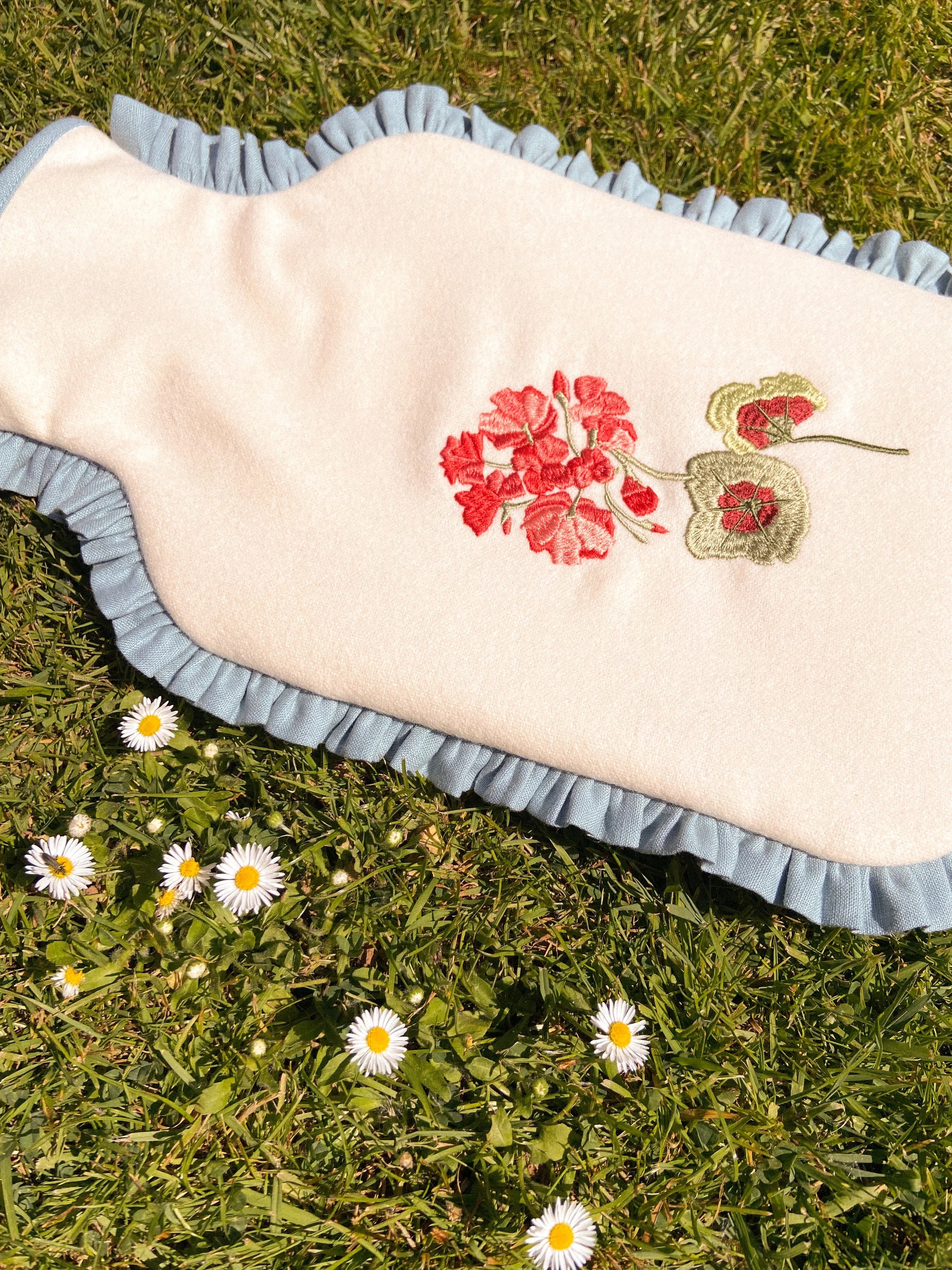 Geranium hot water bottle
