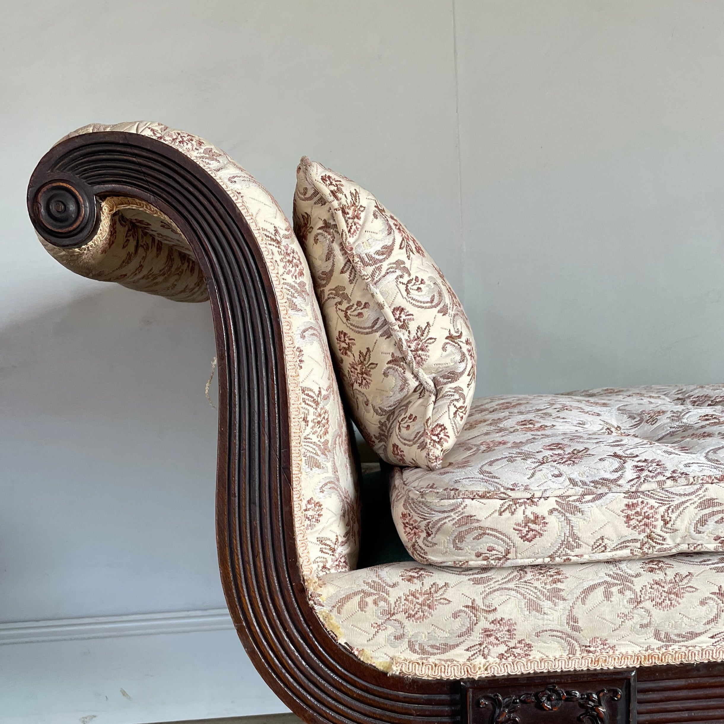 Regency Settee With Scroll Ends