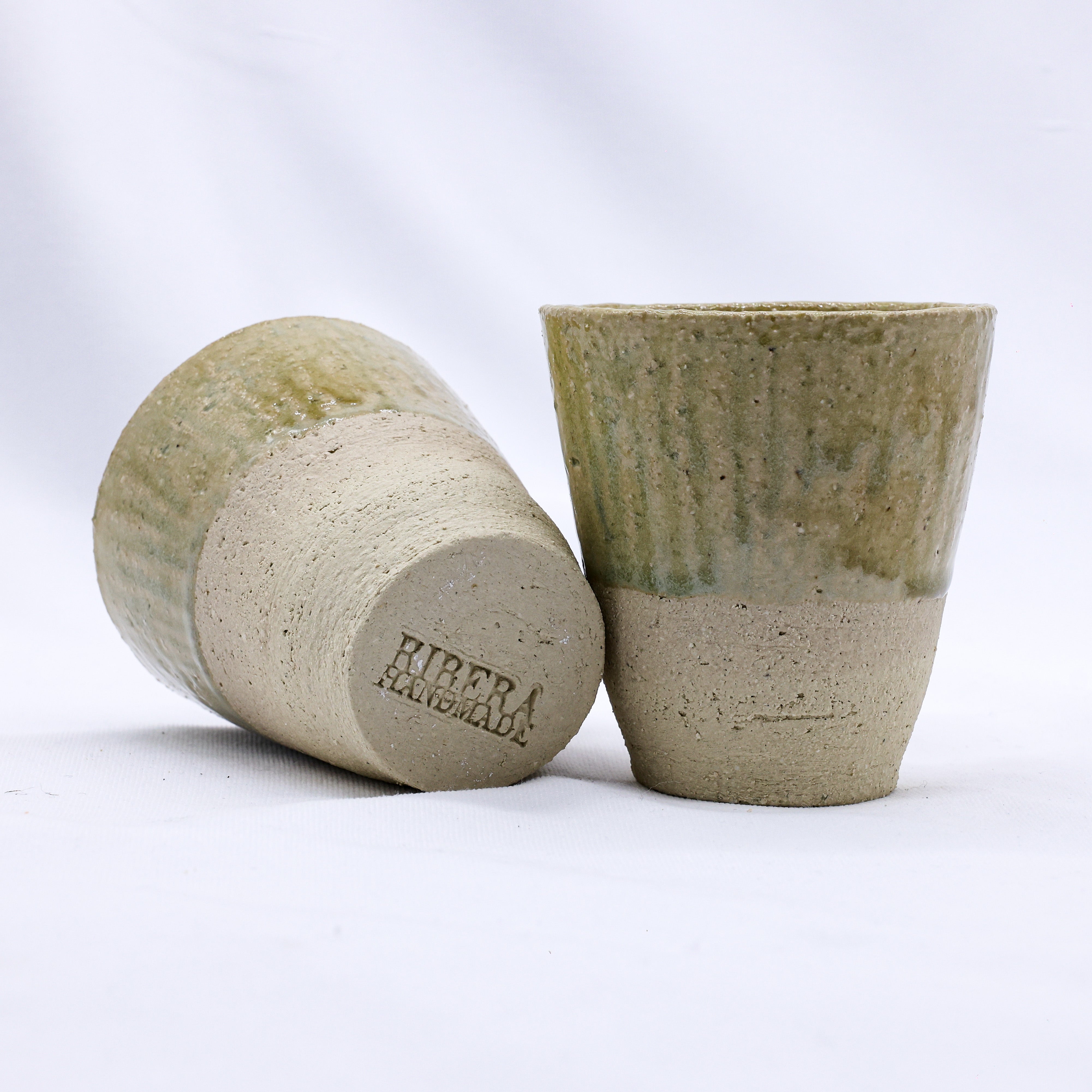 Beige Quadra Stoneware Tall Cup