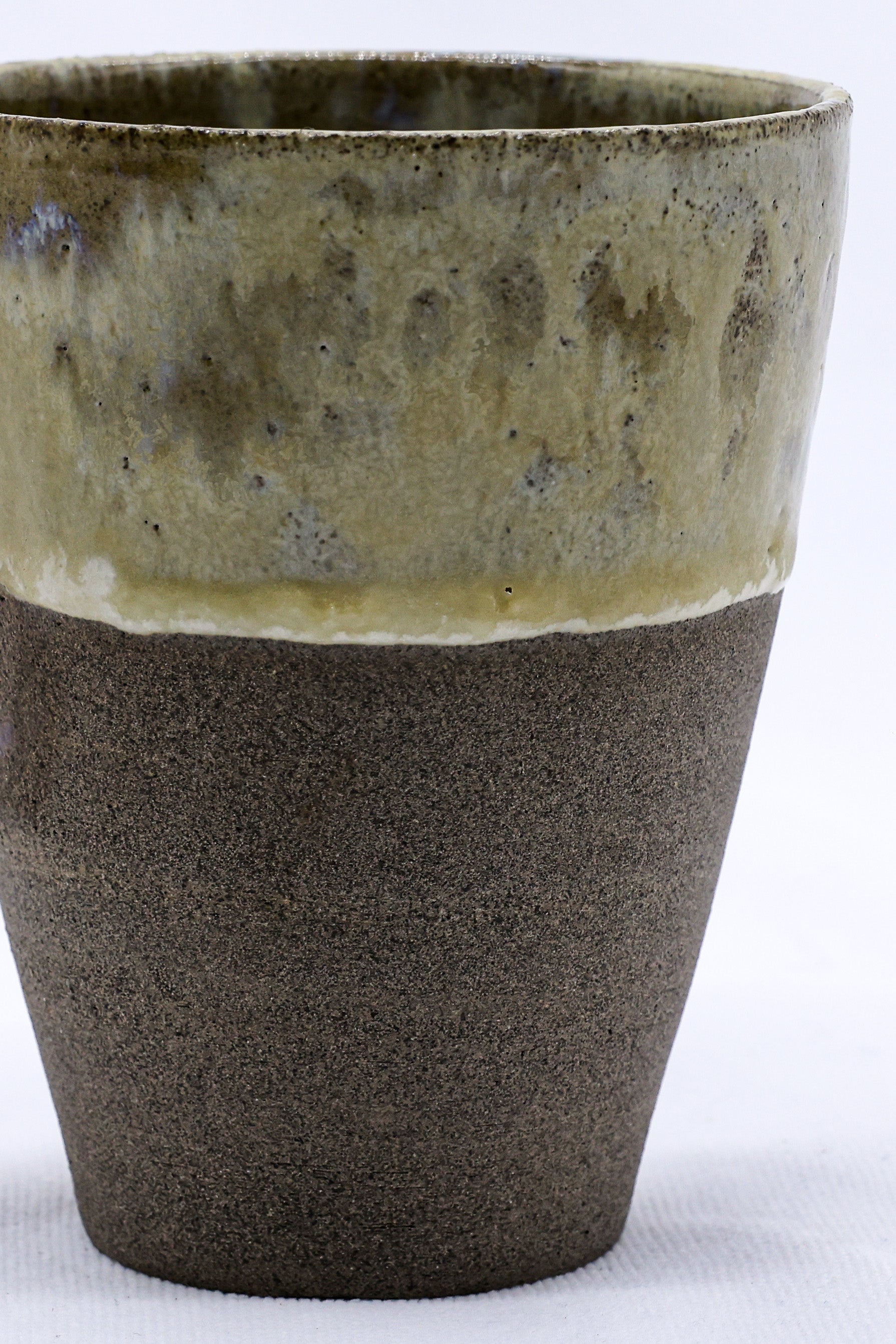 TerraBlu Quadra Smoked Grey Stoneware Tall Ceramic Cup