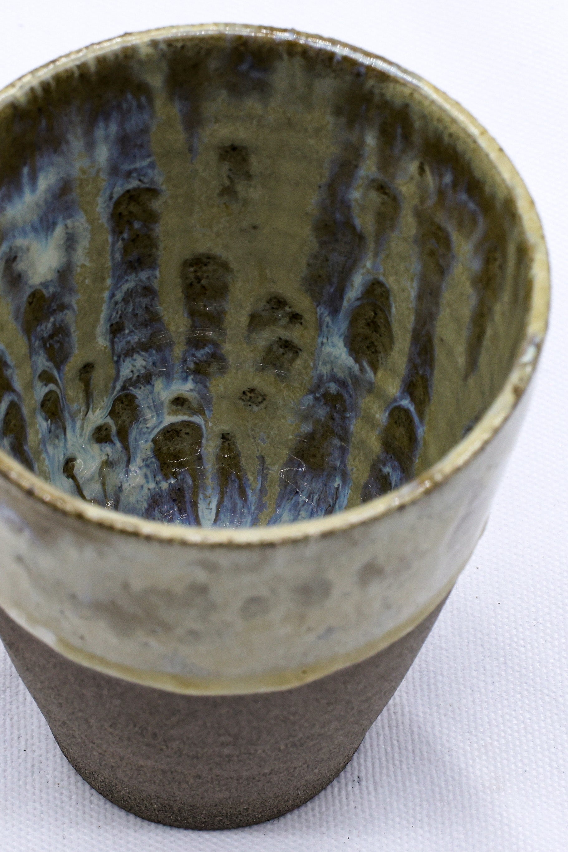 TerraBlu Quadra Smoked Grey Stoneware Tall Ceramic Cup