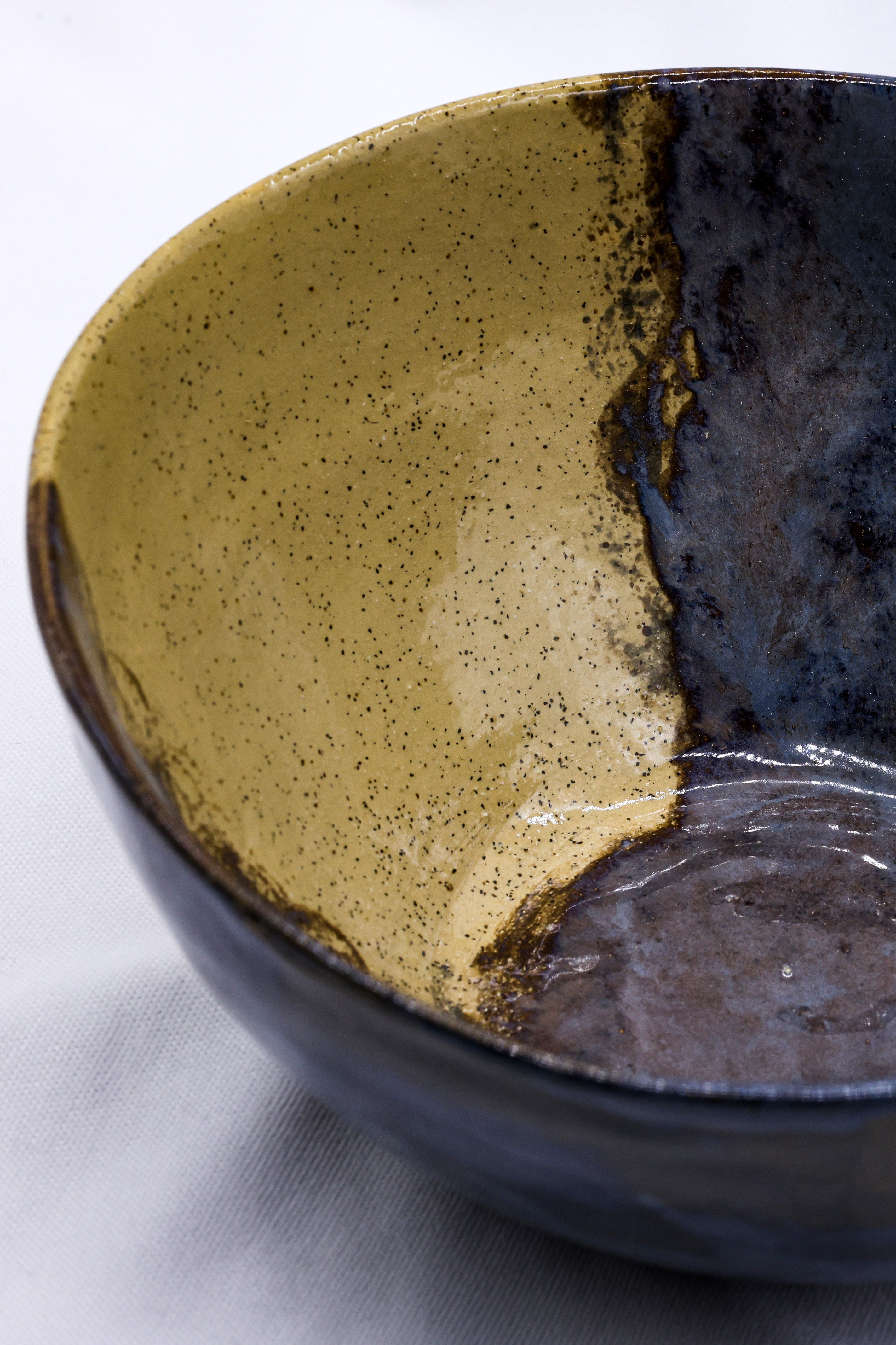 Large Indigo Clay Shore Handmade Ceramic Stoneware Dinner Bowl