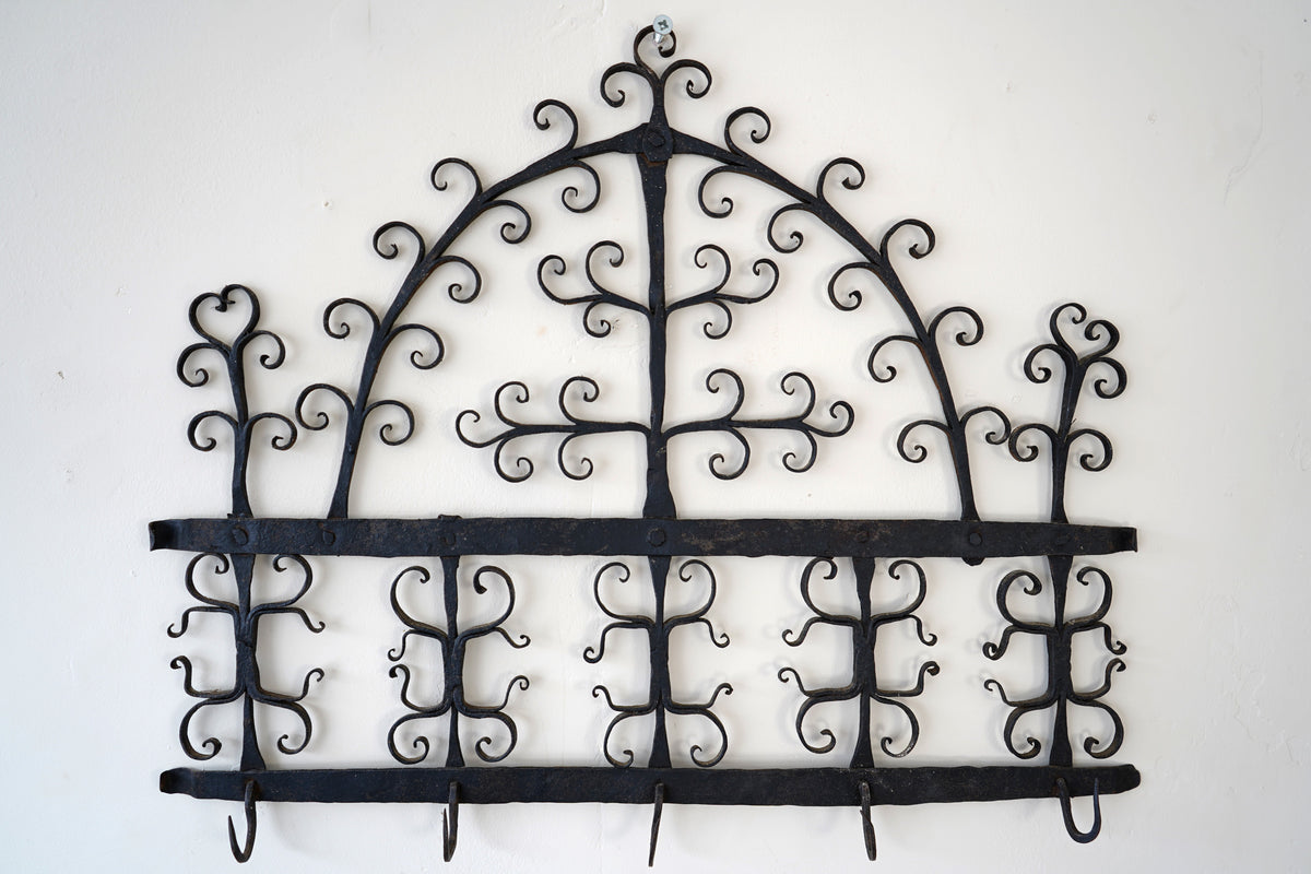 17th Century Spanish Scrollwork Iron Rack