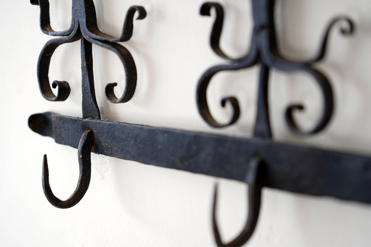 17th Century Spanish Scrollwork Iron Rack