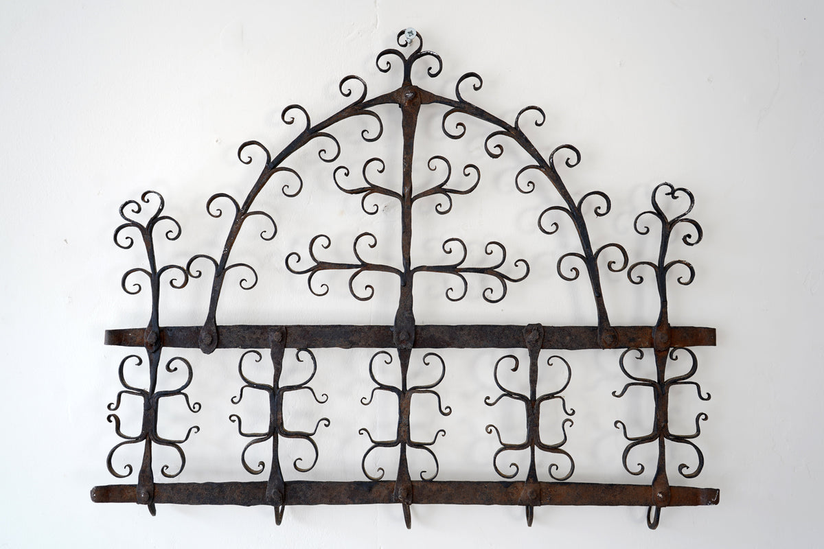 17th Century Spanish Scrollwork Iron Rack