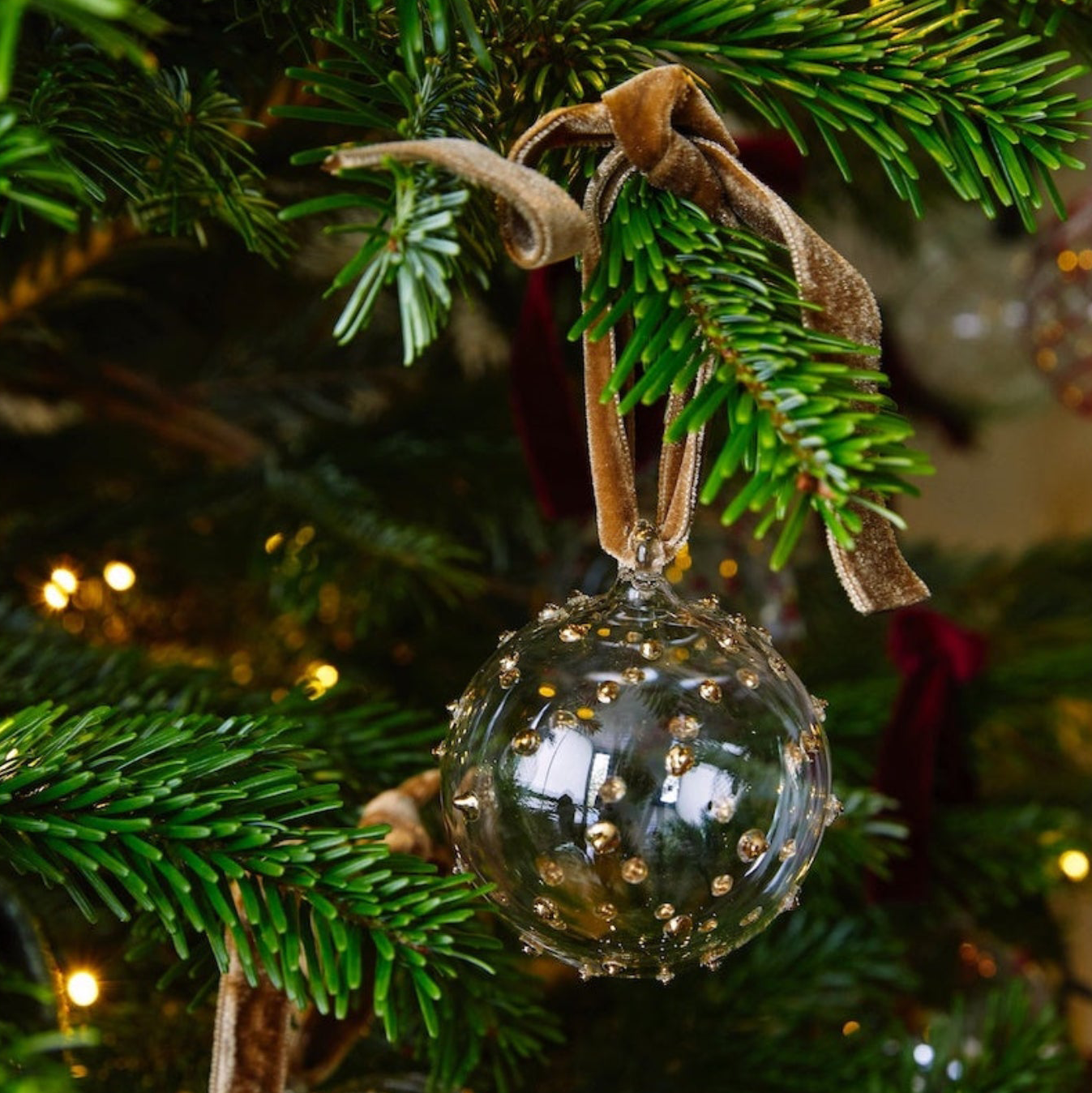 Pom Glass Bauble | Gold