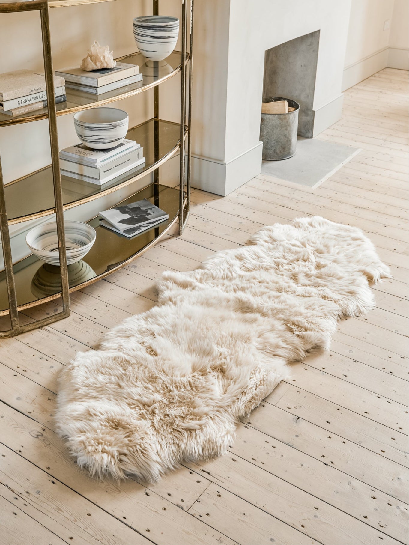Double Sheepskin Rug - Cream
