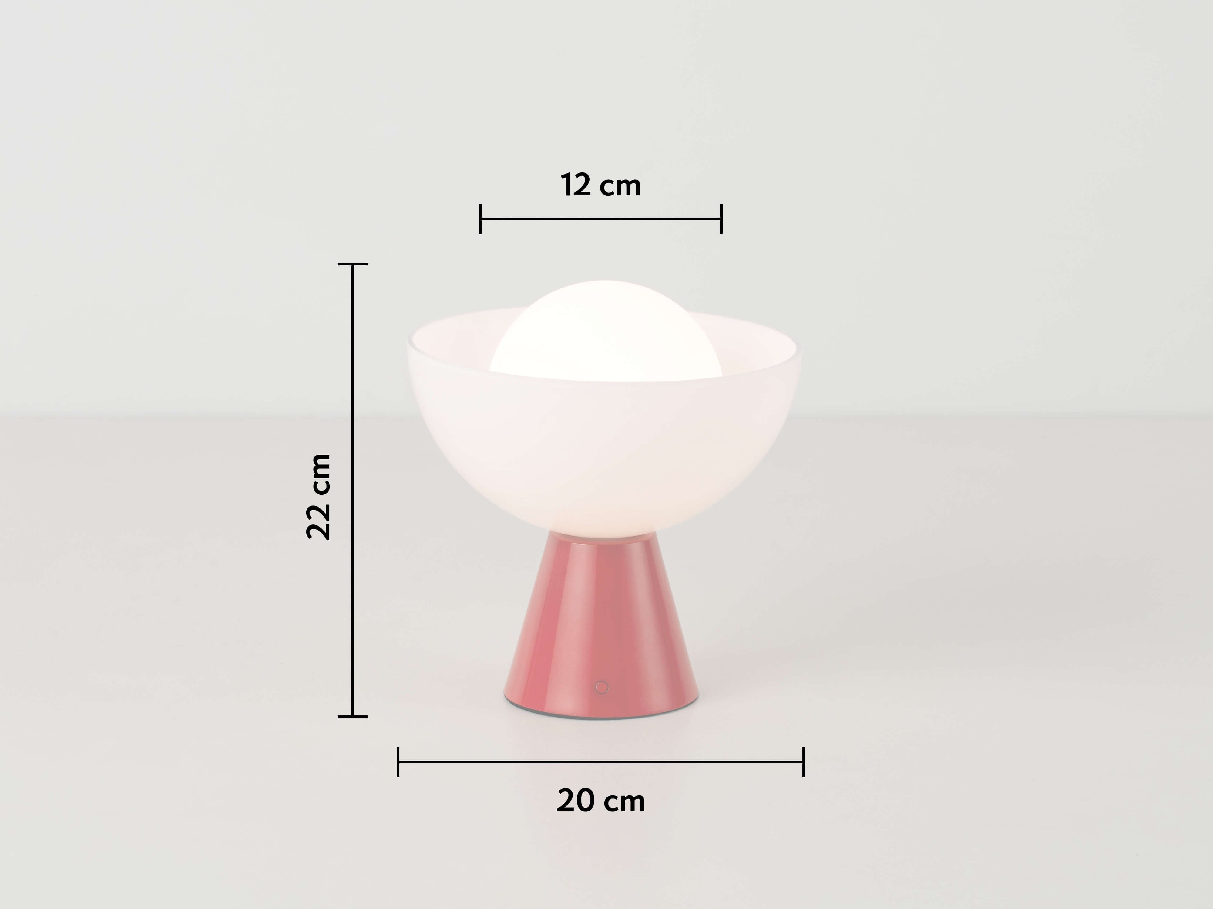 Jam red dome cordless table lamp