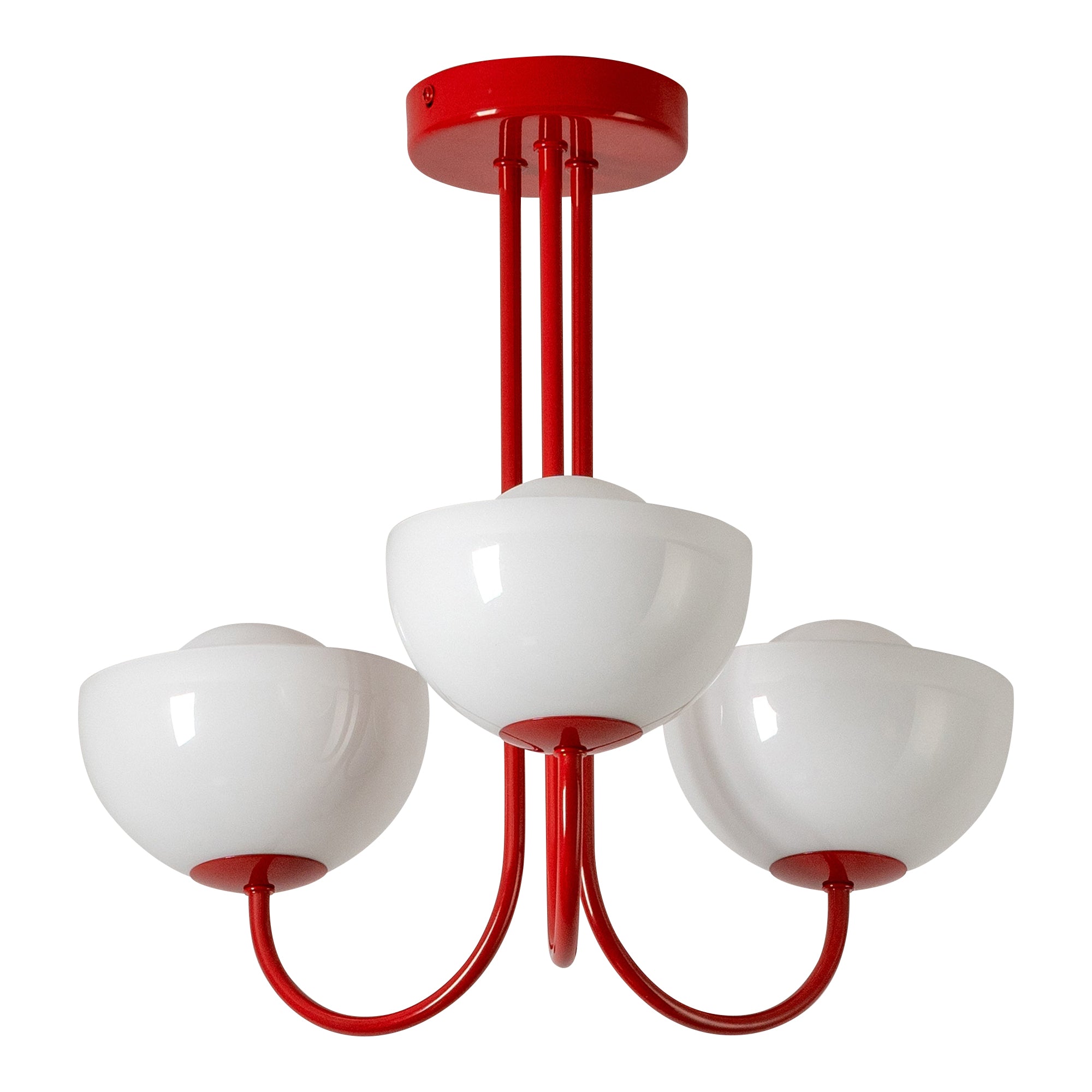 Jam red 3 light dome ceiling light