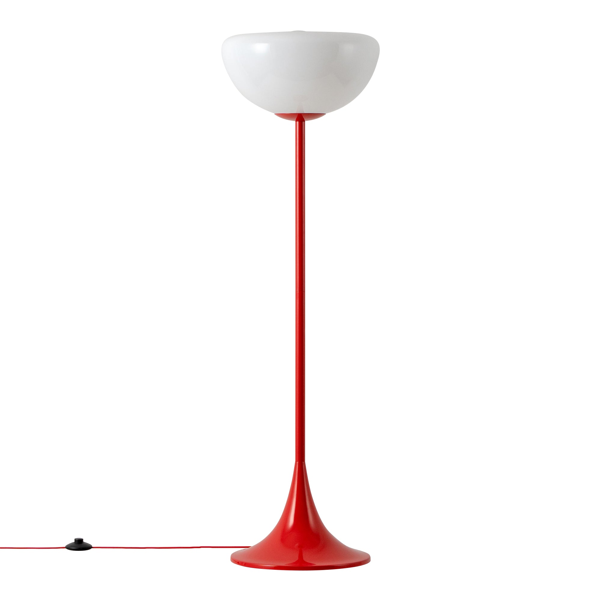 Jam red glass bowl floor lamp