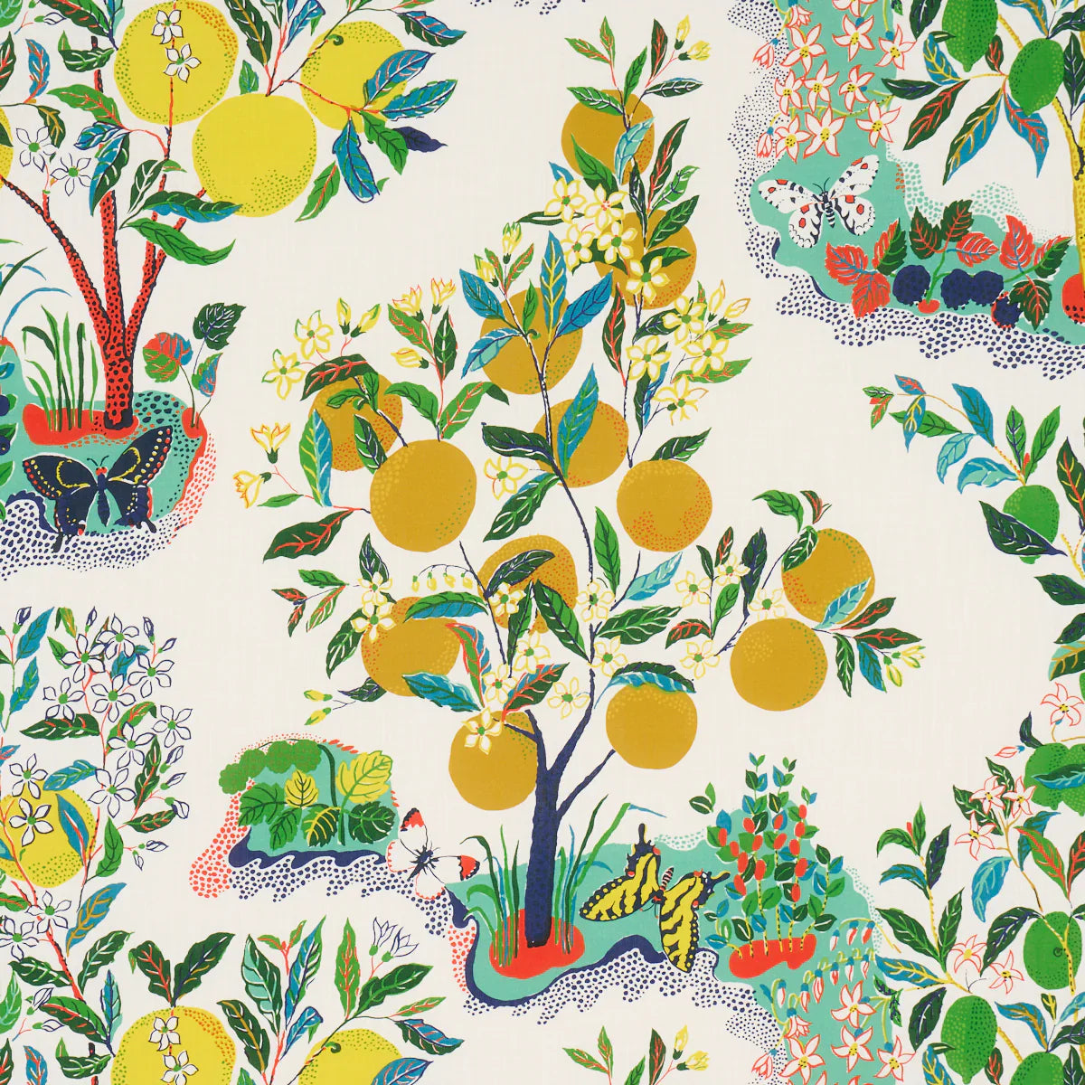 Josef Frank Citrus Garden Fringed Parasol