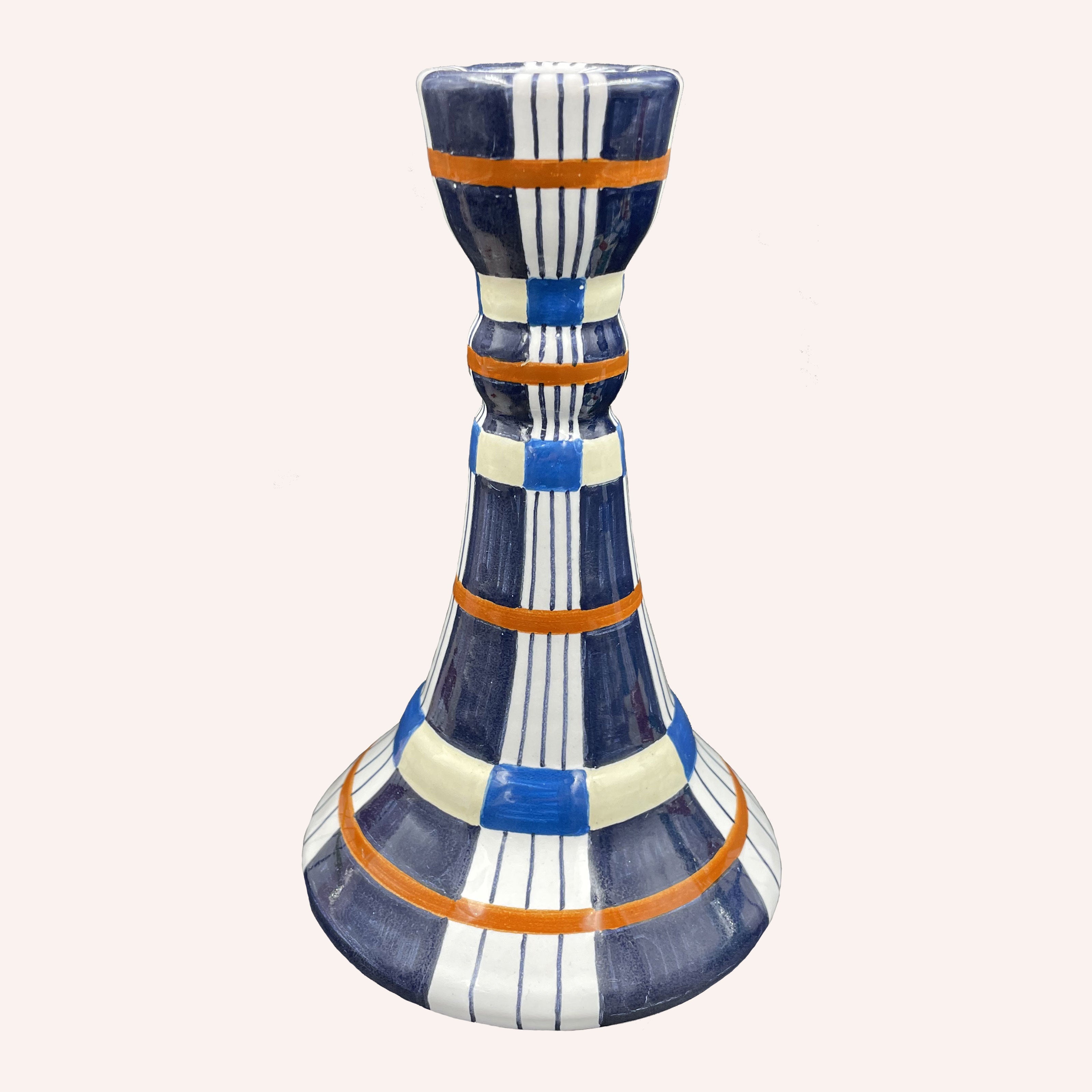 Kente Candlestick, Indigo