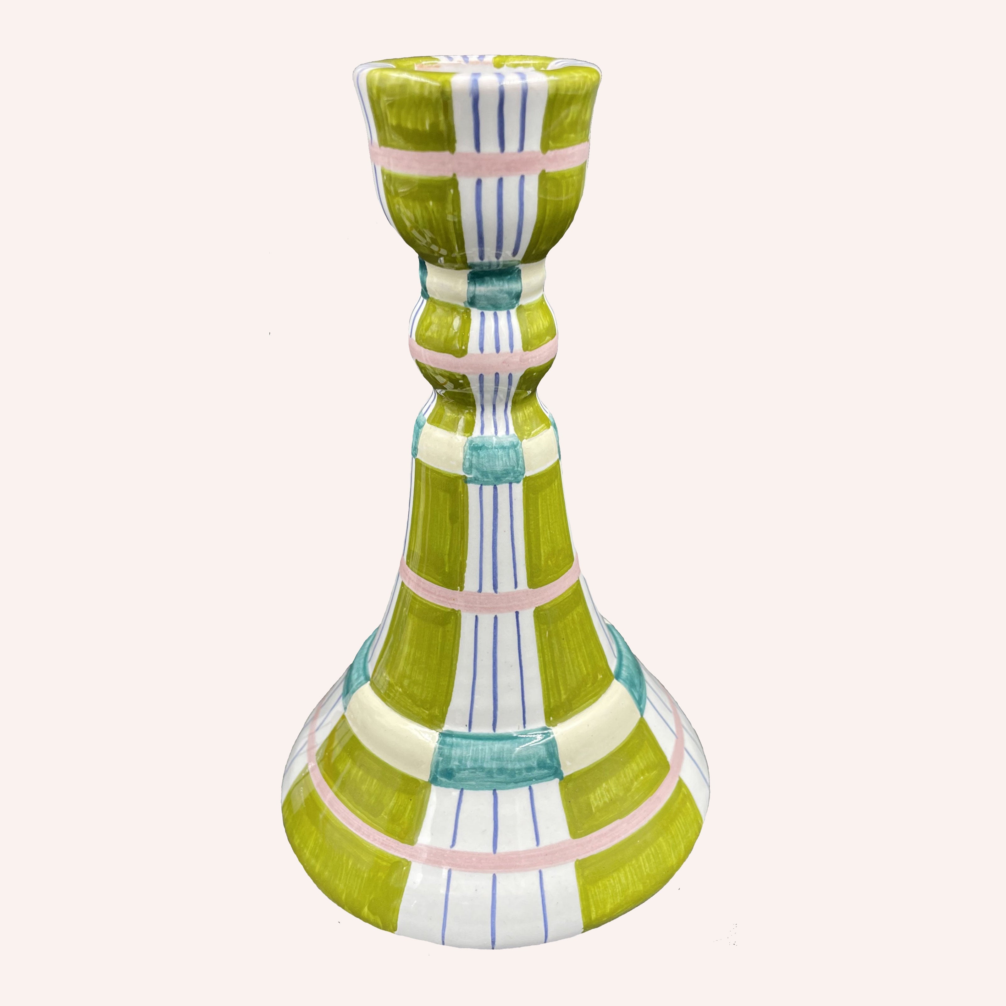 Kente Candlestick, Green