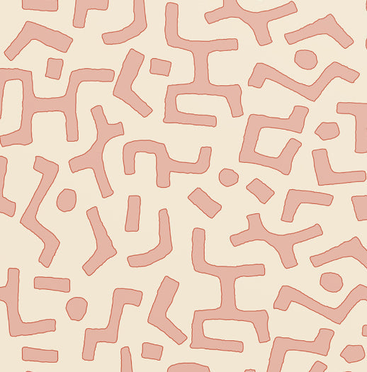 Raphia Wallpaper, Clay, Sample