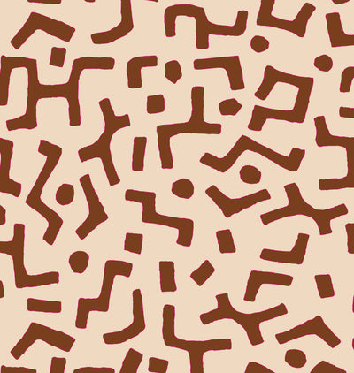 Raphia Wallpaper, Tobacco, Sample