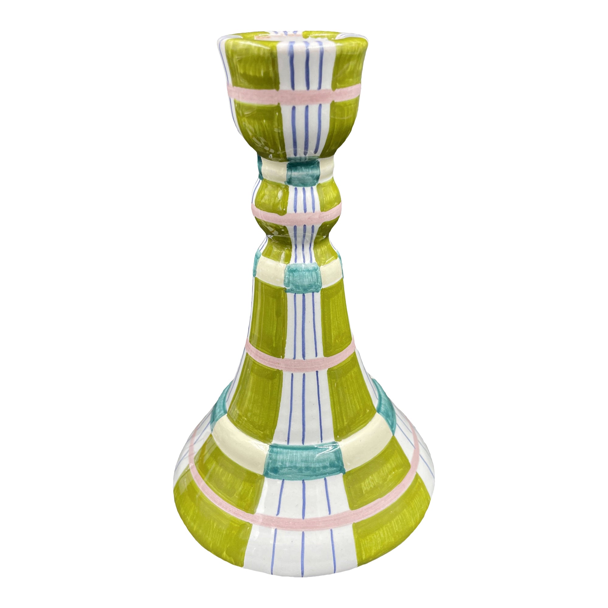 Kente Candlestick, Green