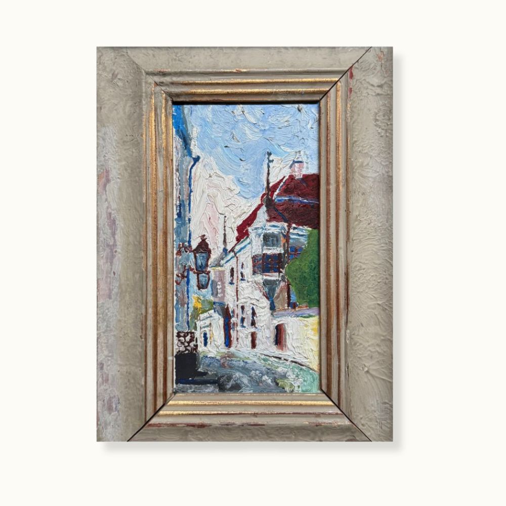 Provincial Town Oil Painting