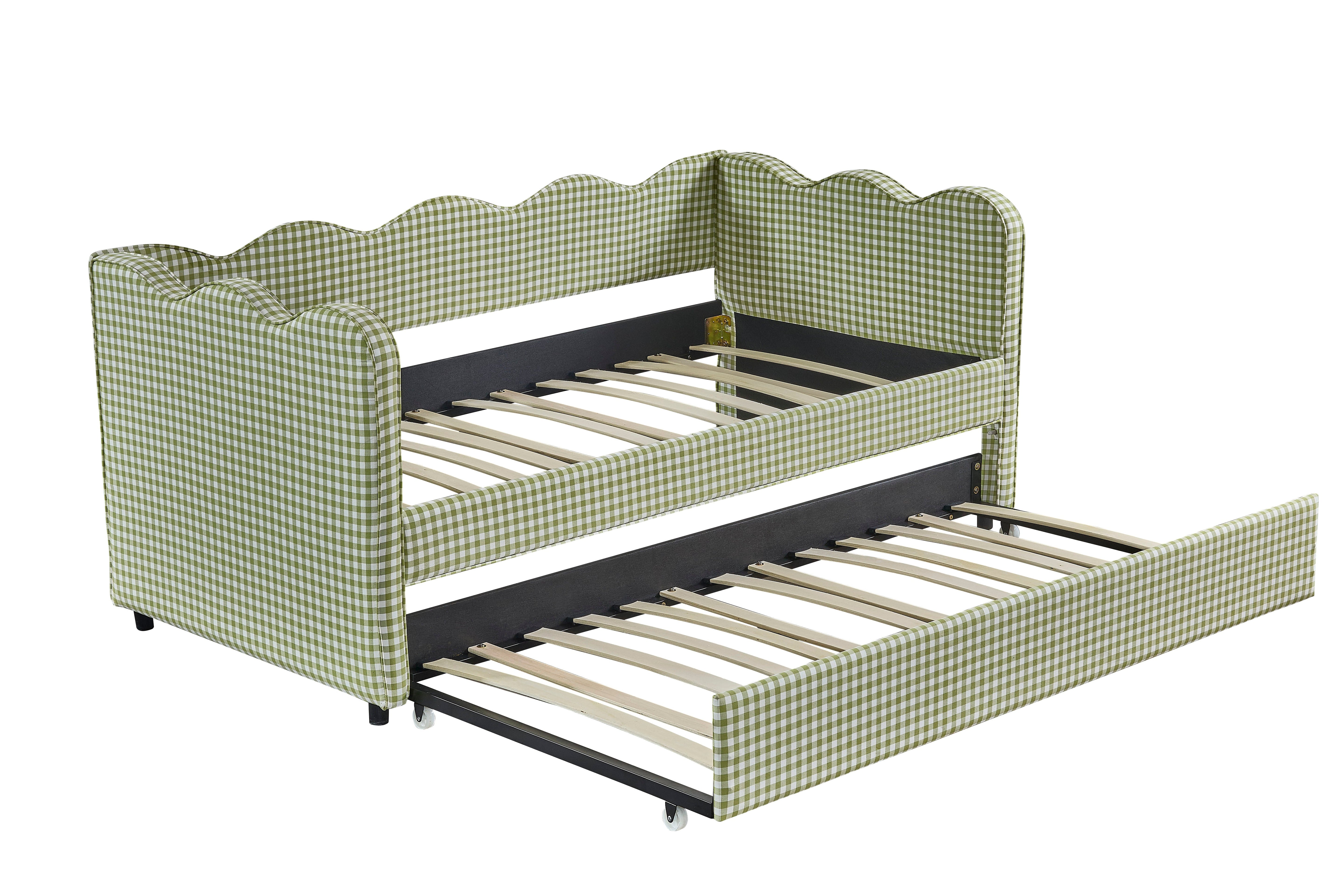 The Lochlan Day Bed - Wavy Green Gingham