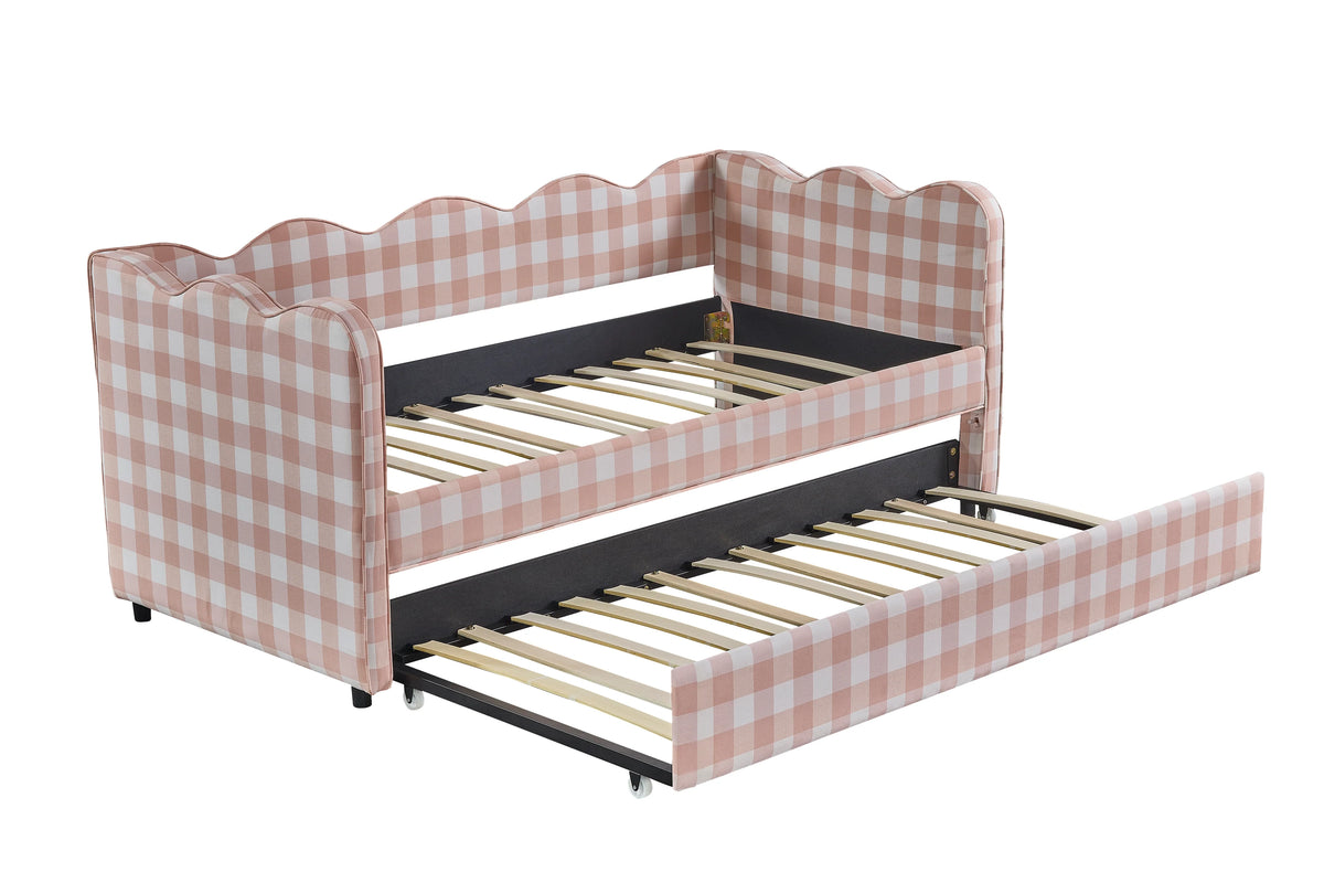 Lochlan Wavy Bed in Pink