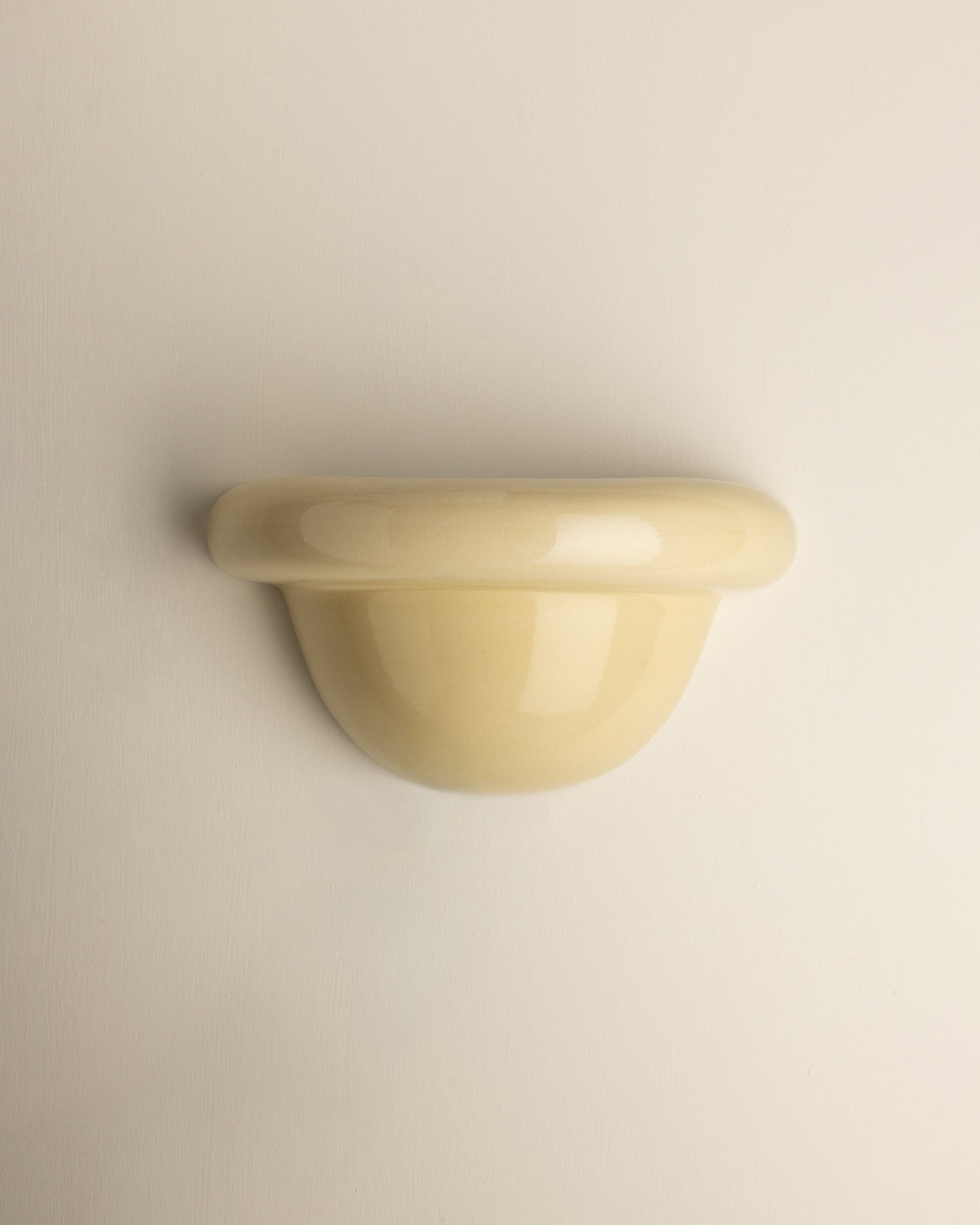 Redonda Uplight Ceramic Sconce Wall Light, Butter Yellow