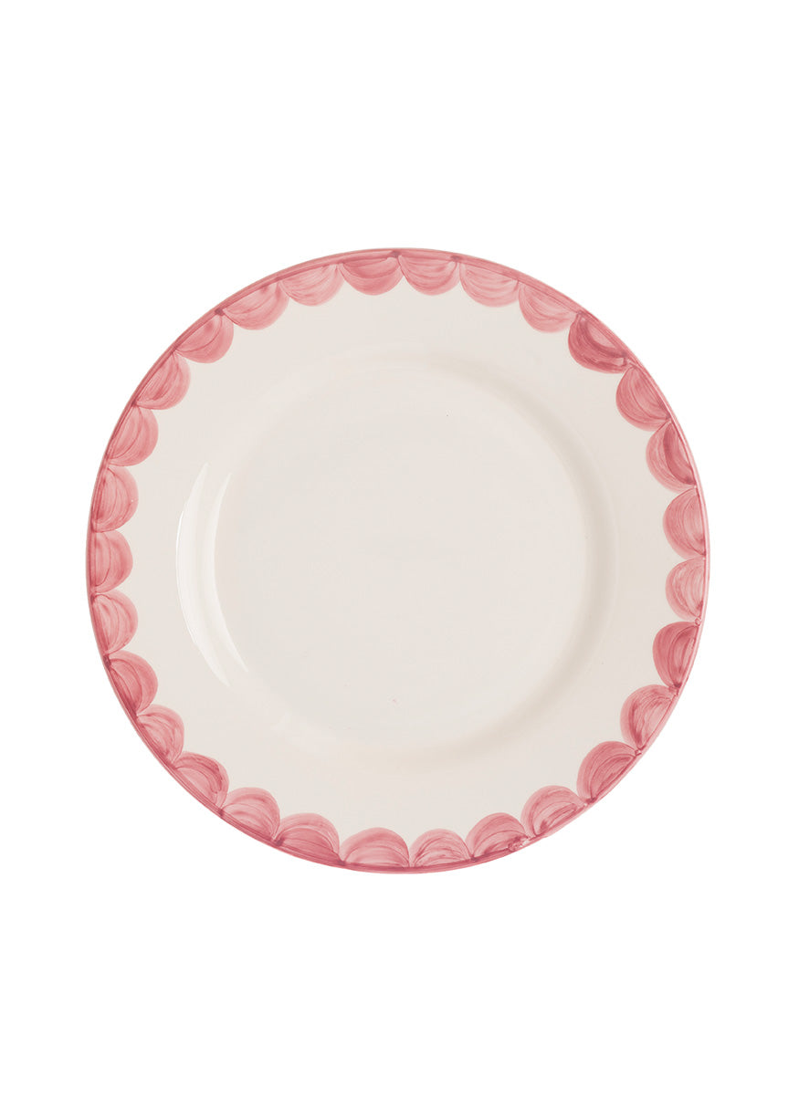 Pink Scallop Dinner Plate | Singles & Set of 4