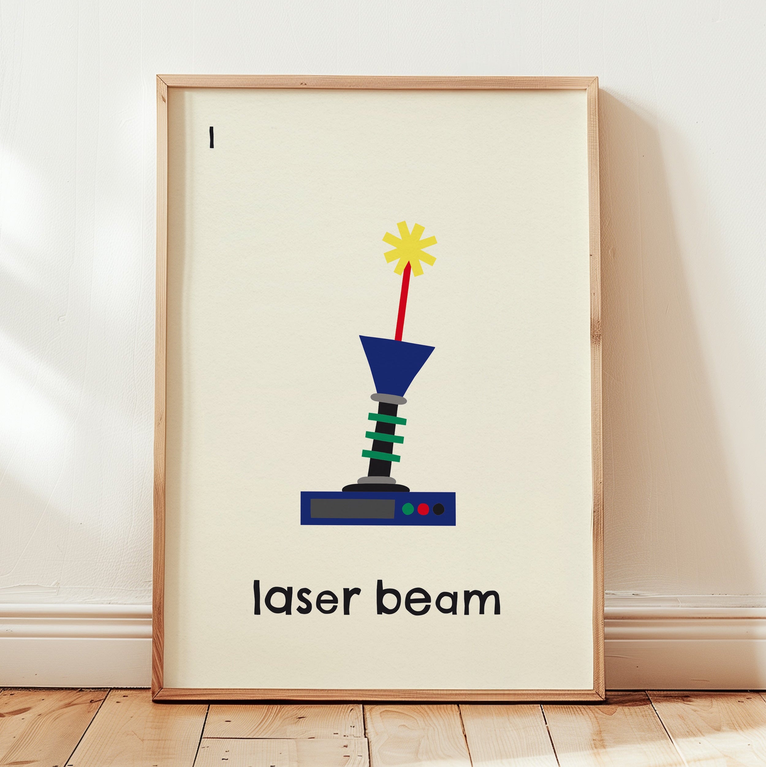 L for Laser Beam | Giclée Fine Art Print