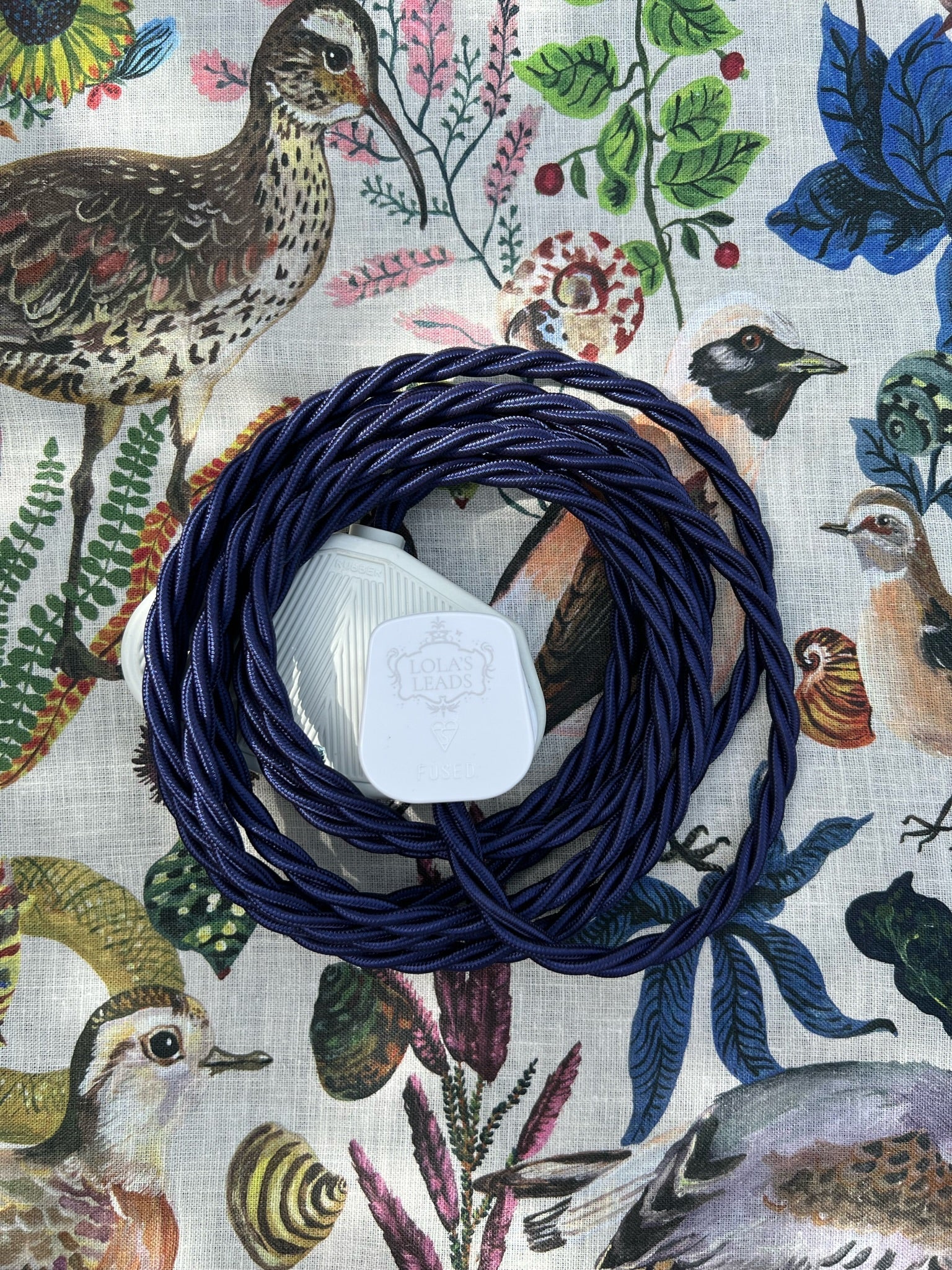 Indigo - Lola's Leads Fabric Extension Cable