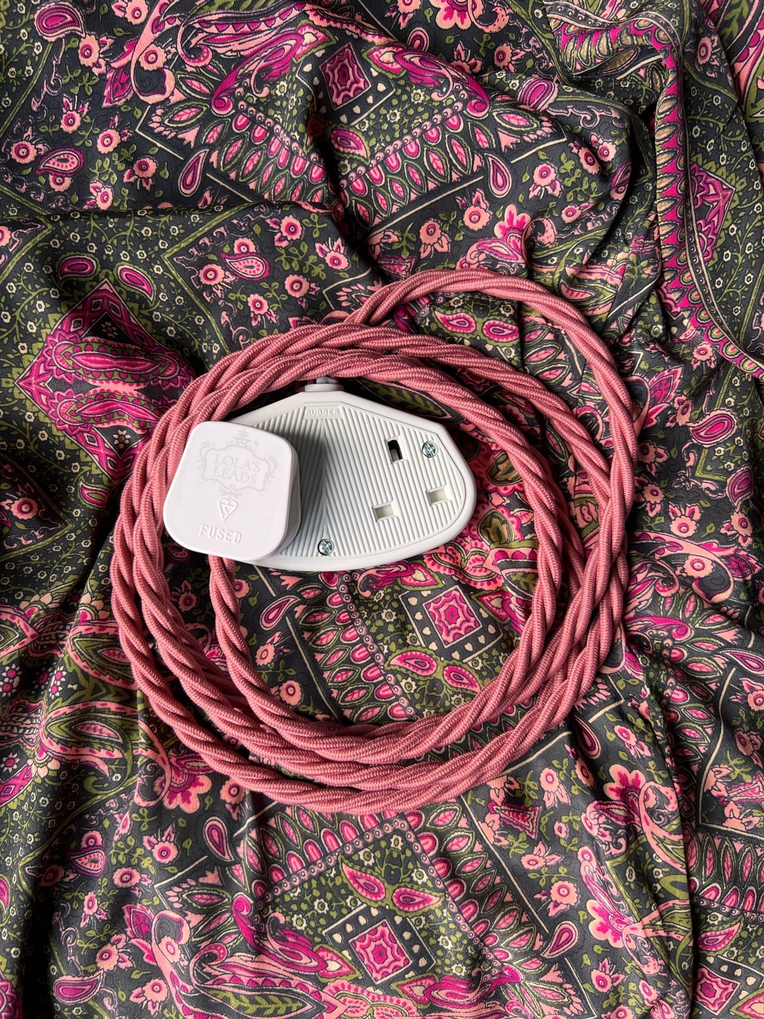 Pompadour - Lola's Leads Fabric Extension Cable