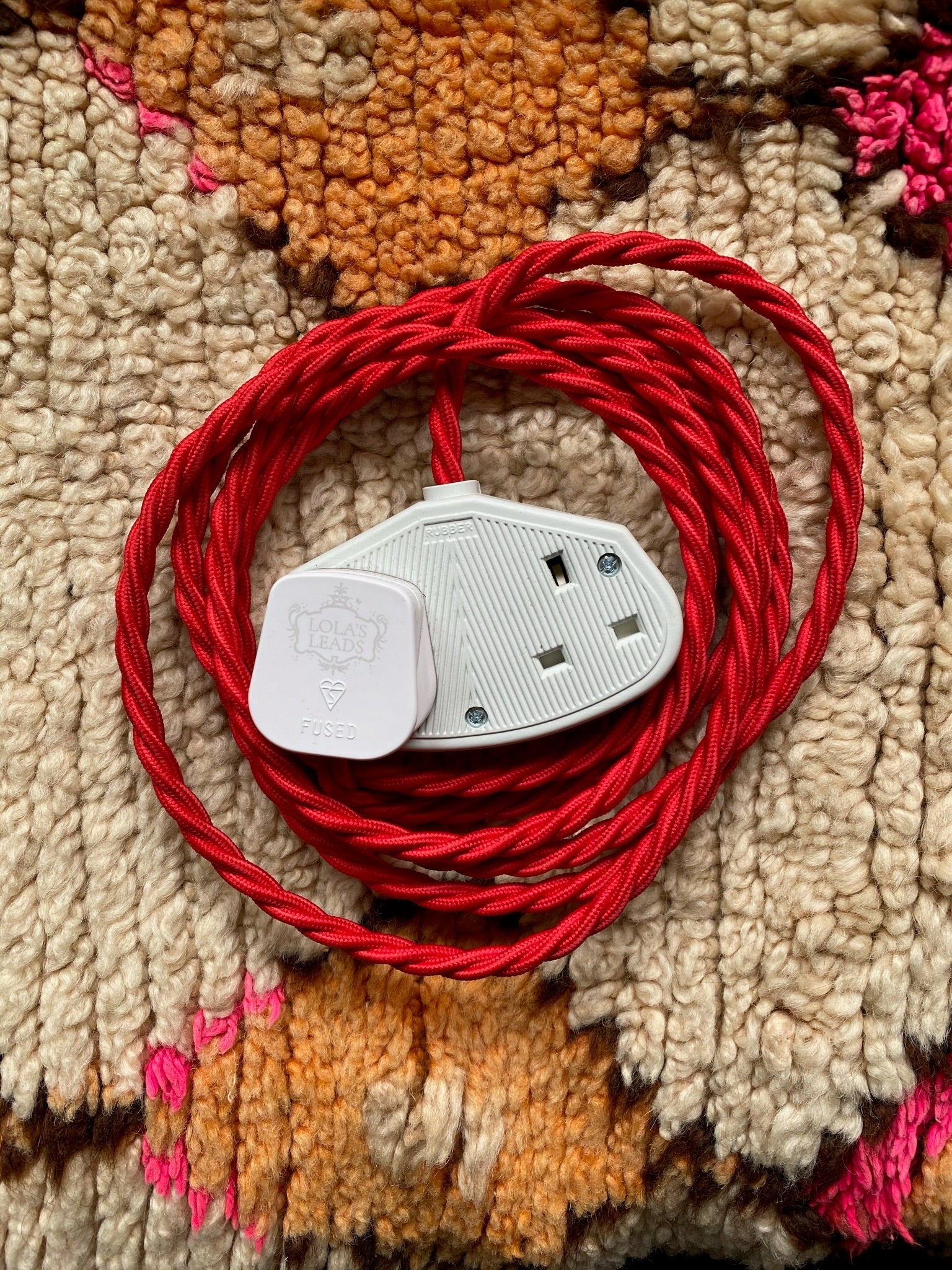 Scarlet - Lola's Leads Fabric Extension Cable