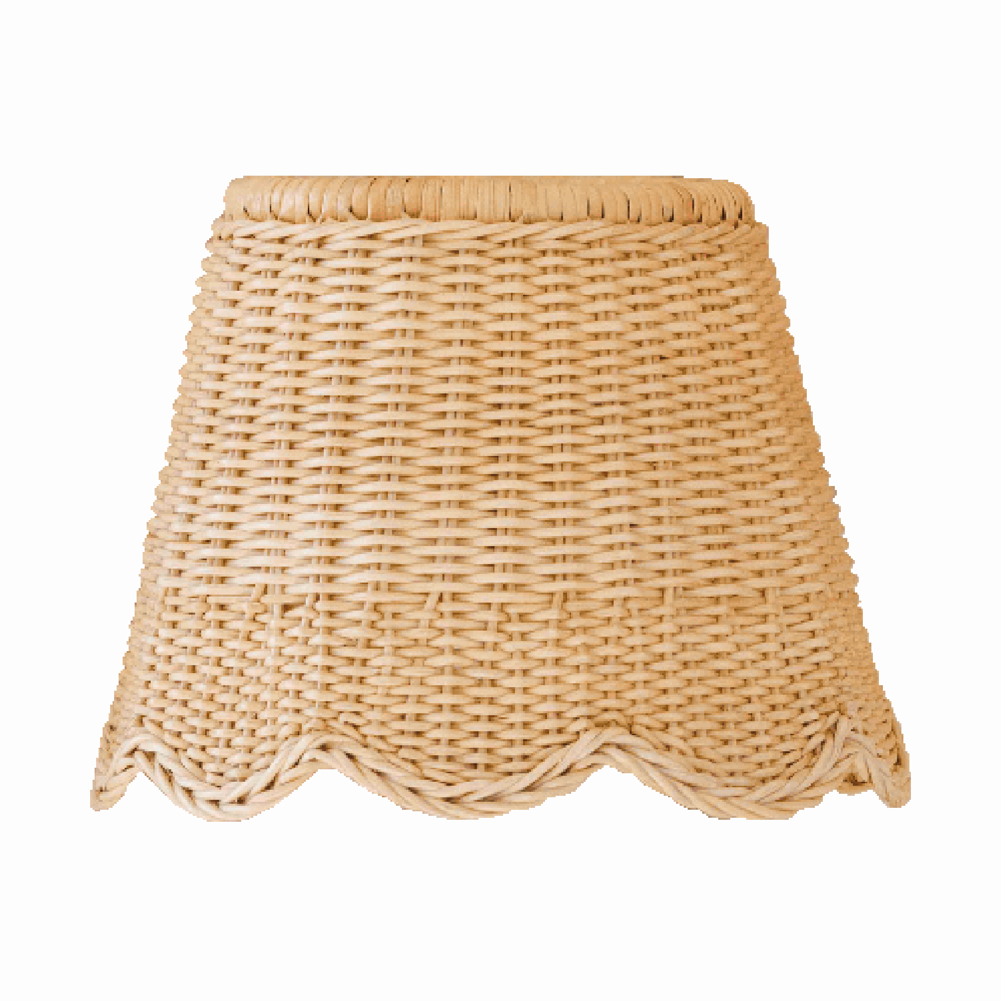 Mimi Rattan Scalloped Lampshade (Medium)