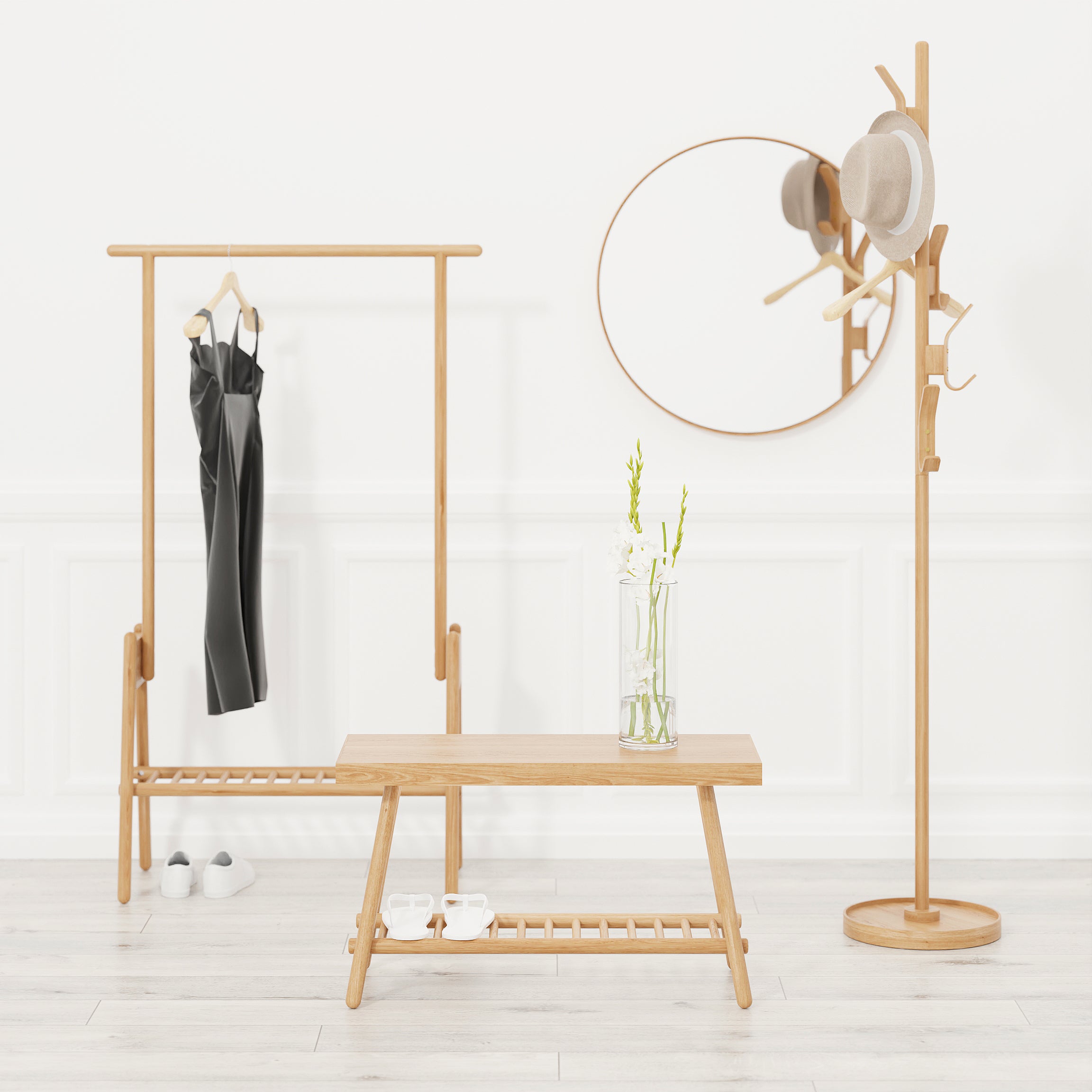 Coat stand oak sale
