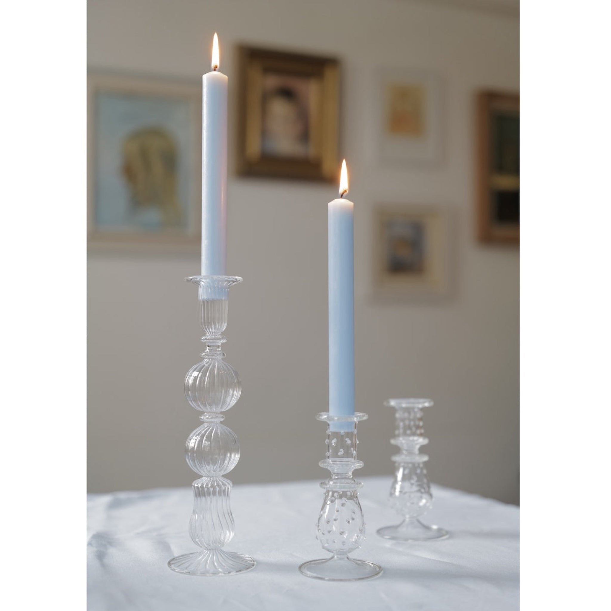 Larkspur Blue Dinner Candles