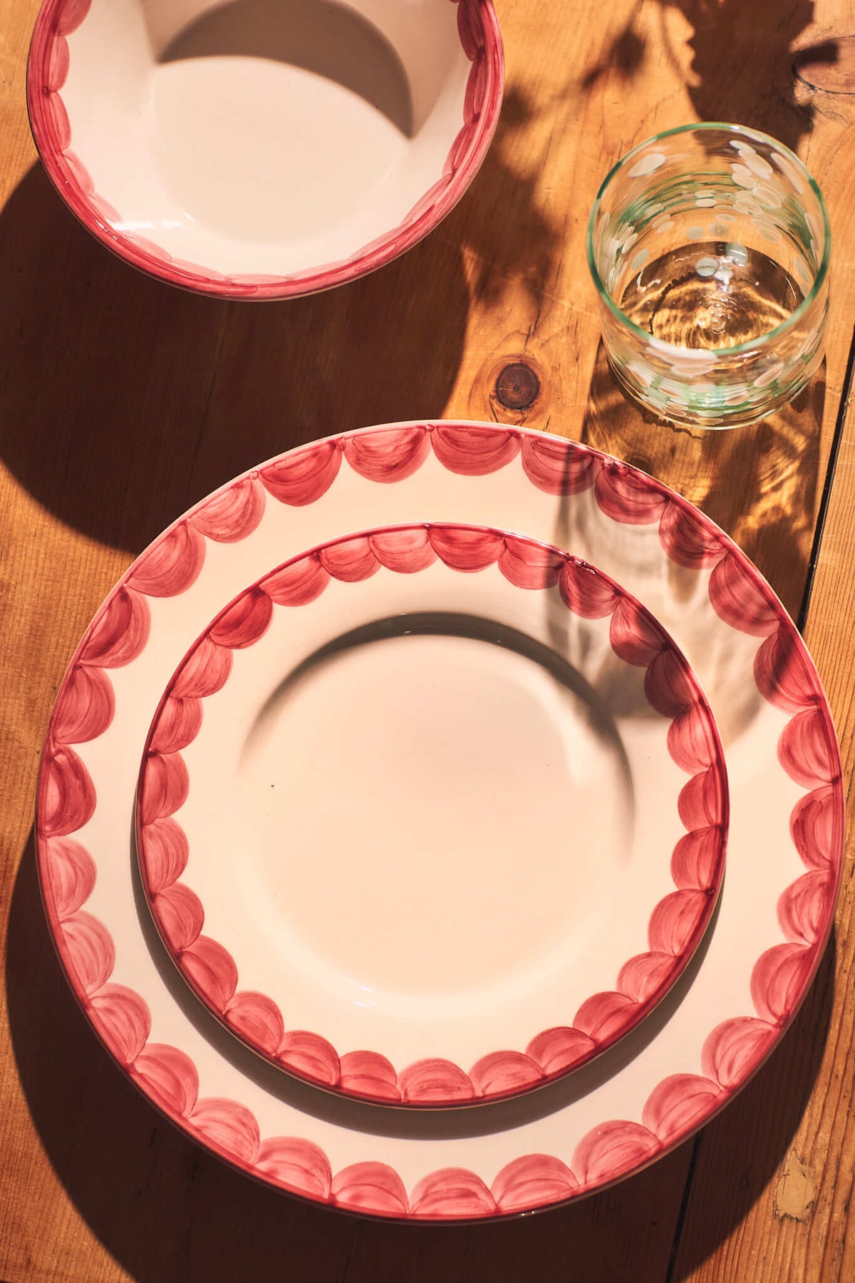 Pink Scallop Dinner Plate | Singles & Set of 4