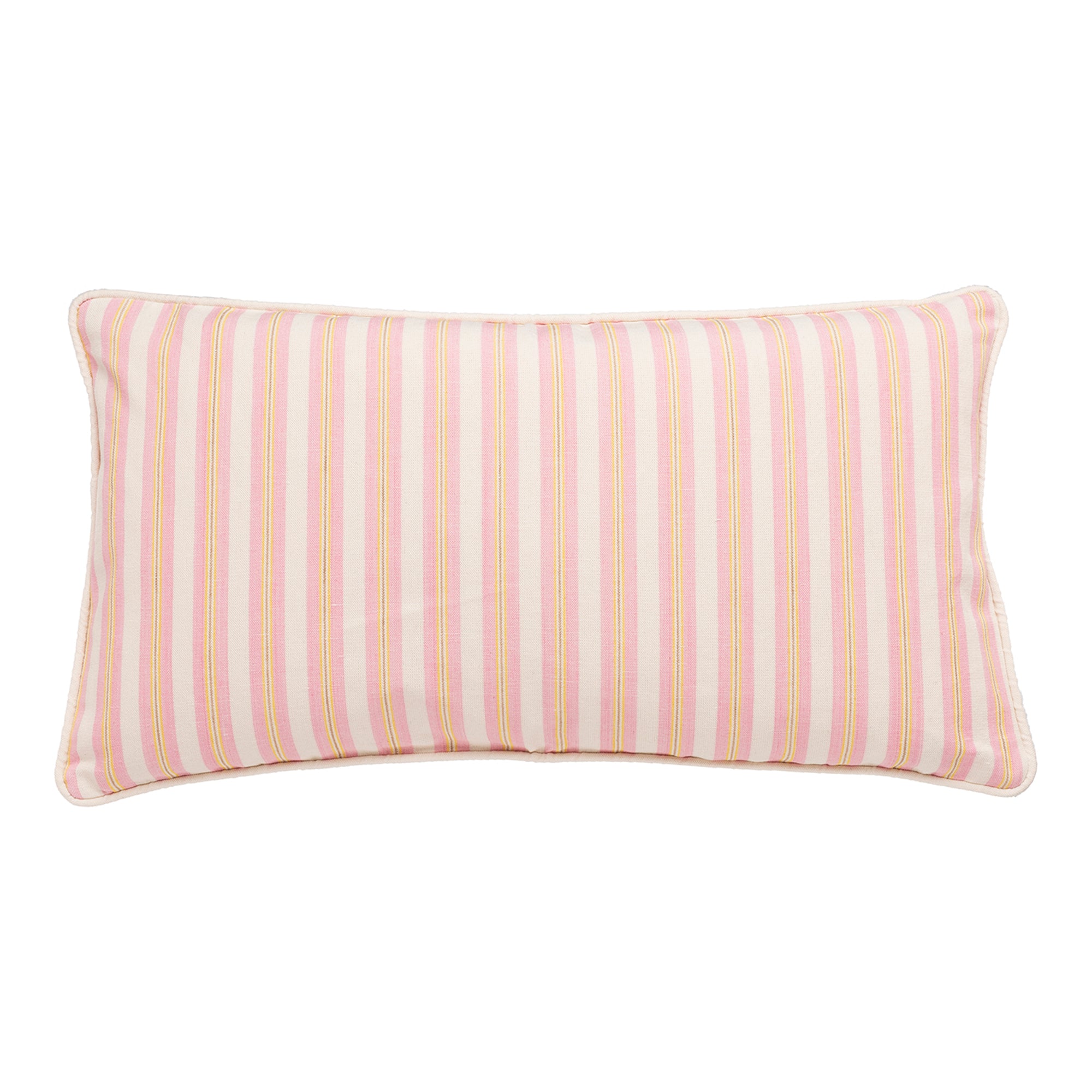 Pink Stripe Small Lumbar Cushion