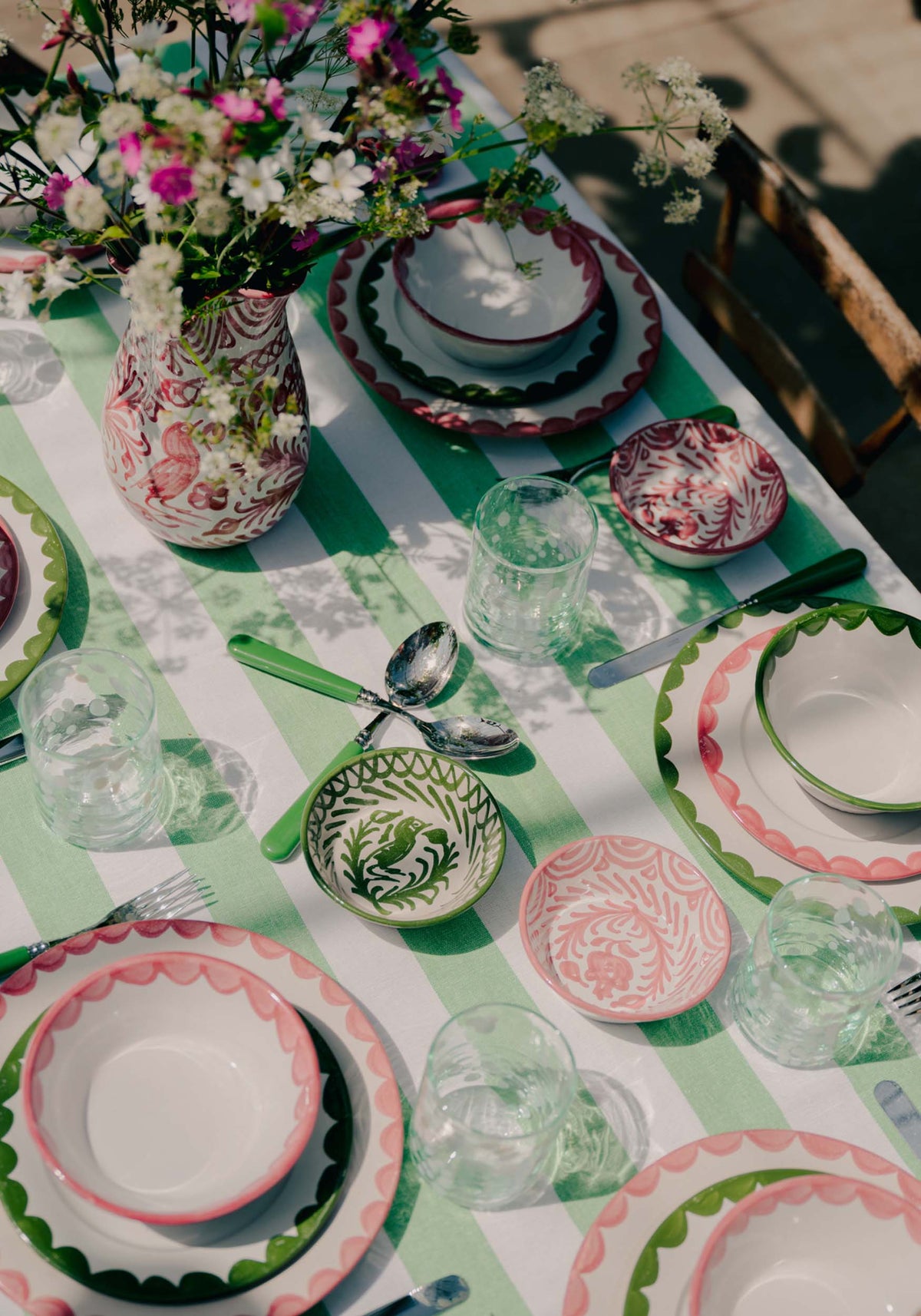 Green Dessert Spoons | Set of 2