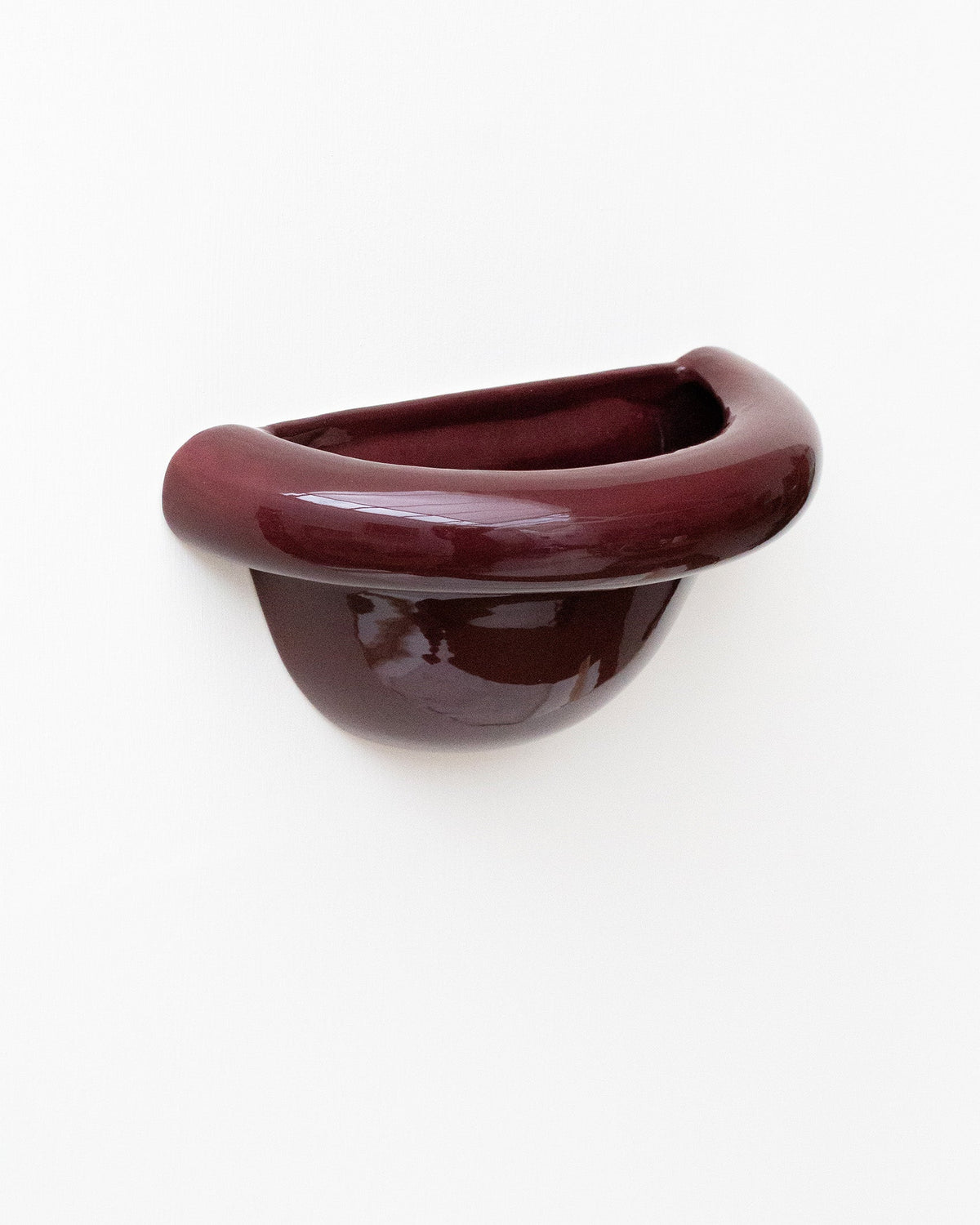 Redonda Uplight Ceramic Sconce Wall Light, Burgundy