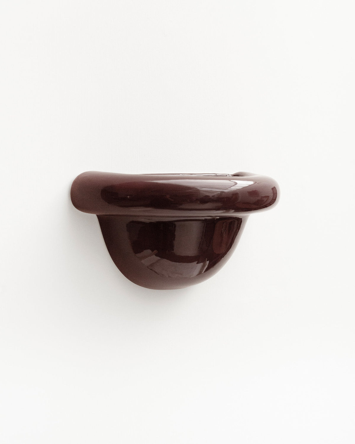 Redonda Uplight Ceramic Sconce Wall Light, Burgundy